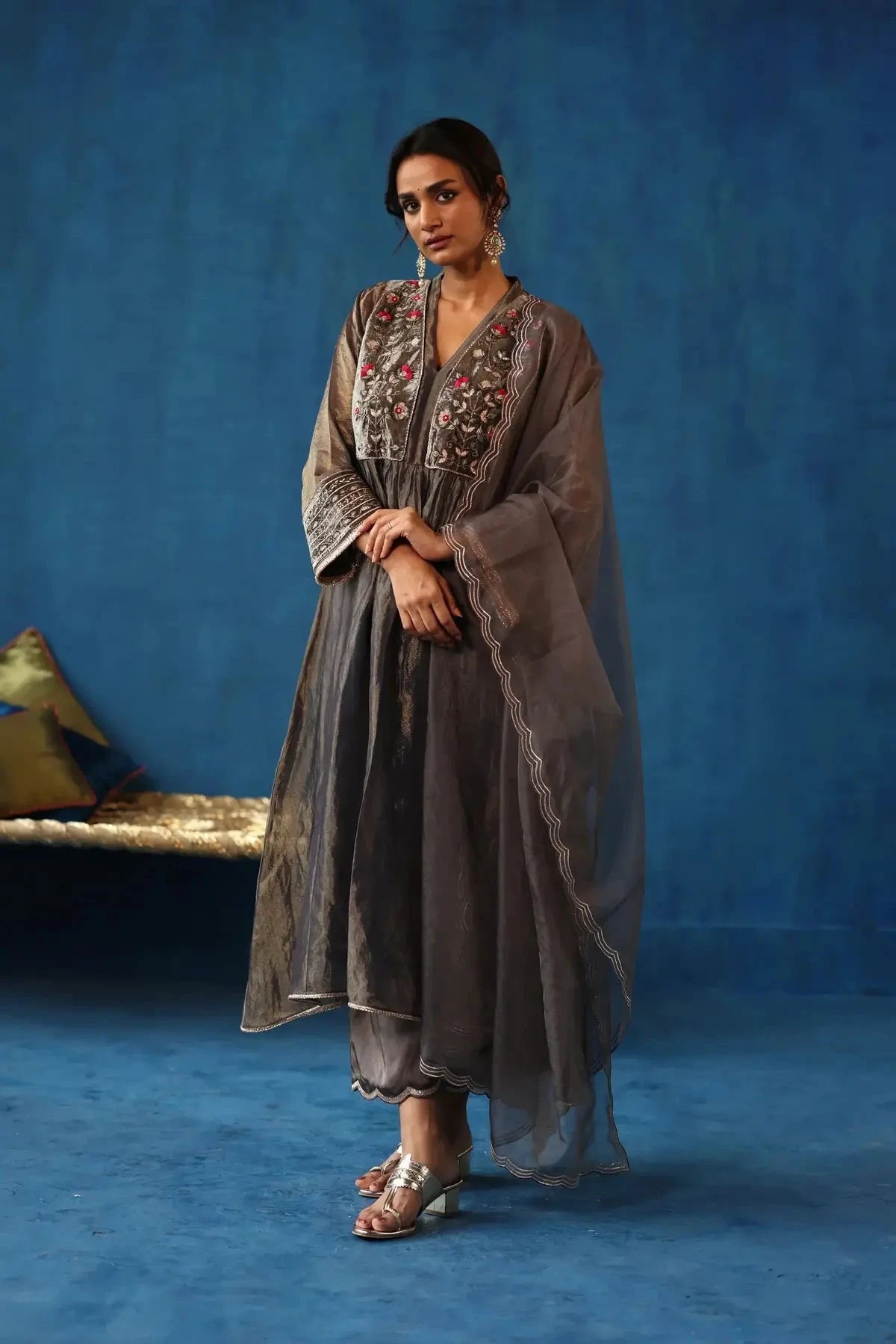Grey Jaljeera Kurta Set - Pallodstore
