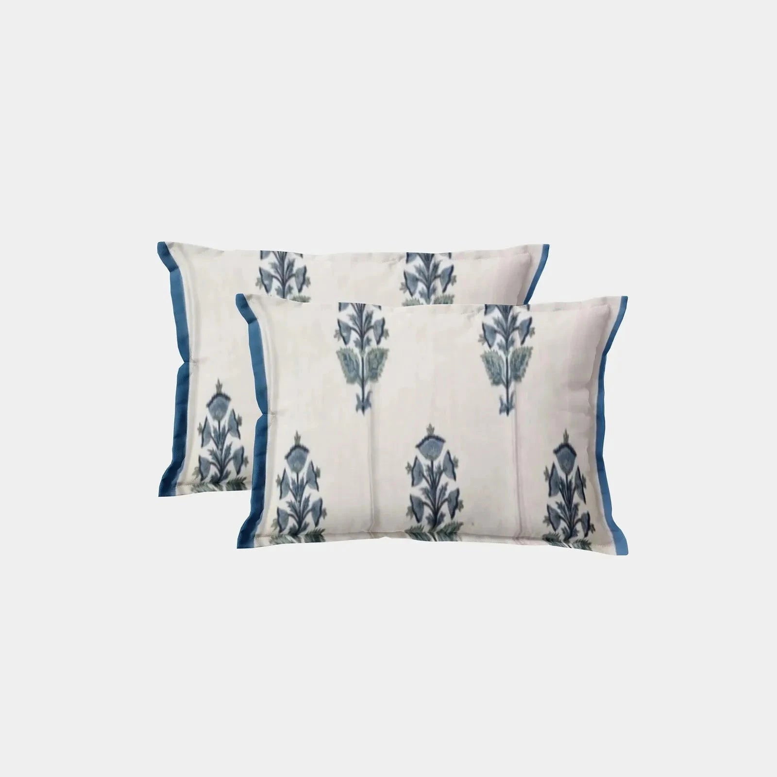 Hand Block Printed White Double Bedsheet - Pallodstore