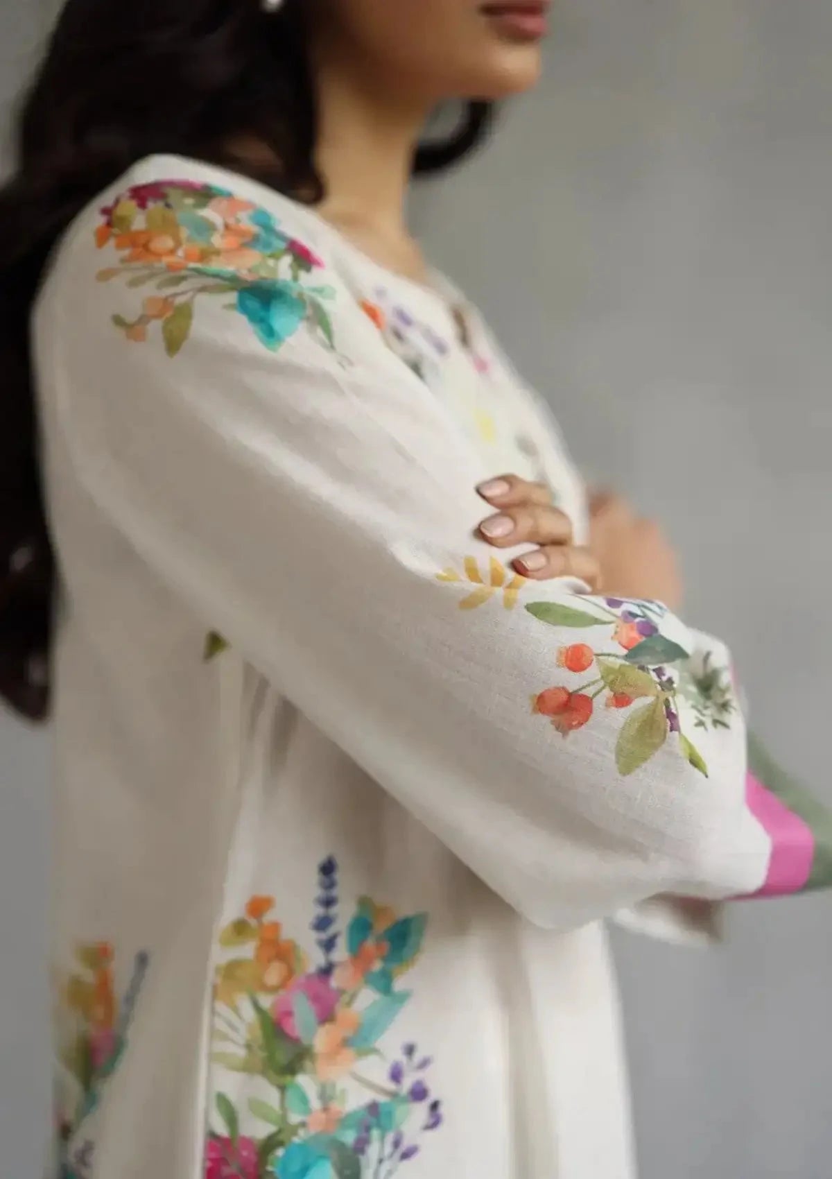 Ivory Bloom Kurta Set - Pallodstore