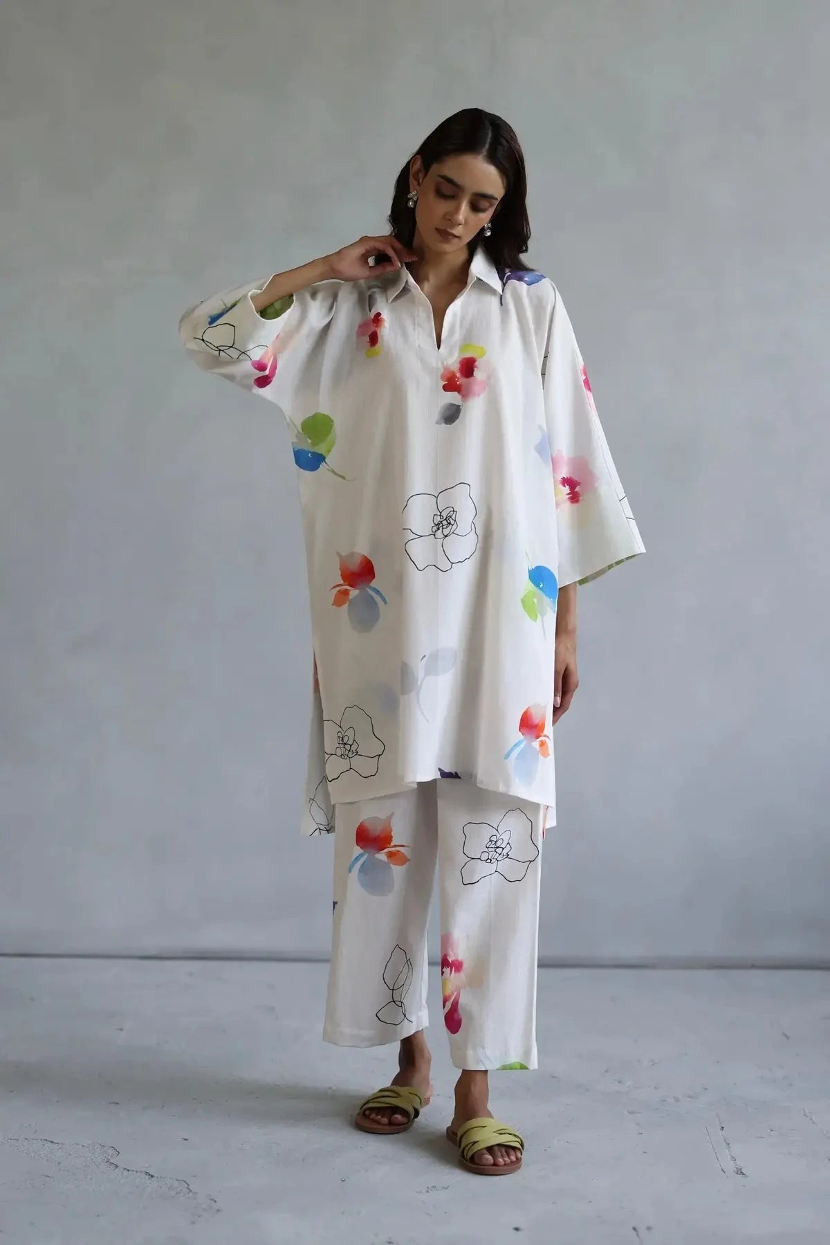 Ivory Camille Kaftan Set - Pallodstore