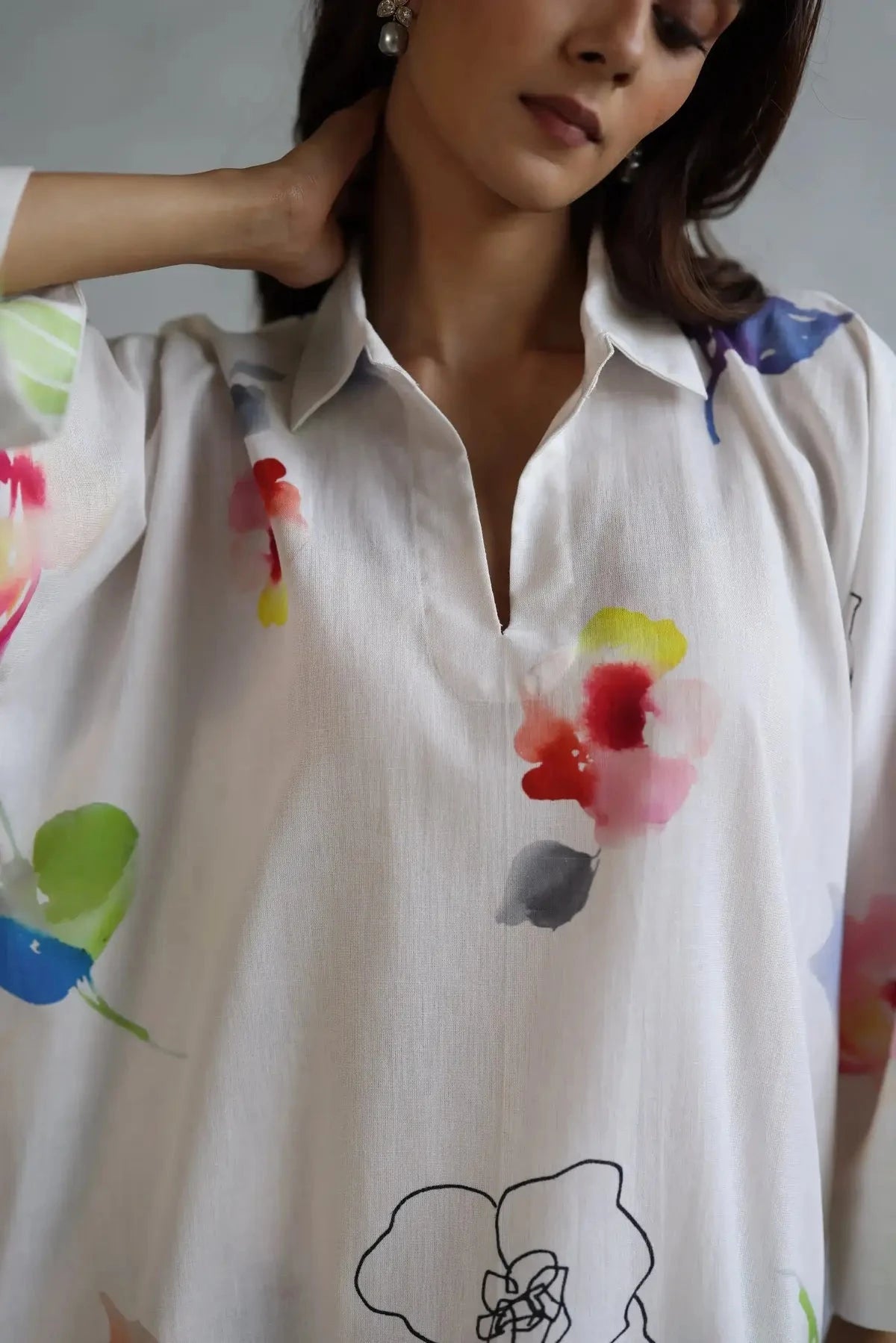 Ivory Camille Kaftan Set - Pallodstore