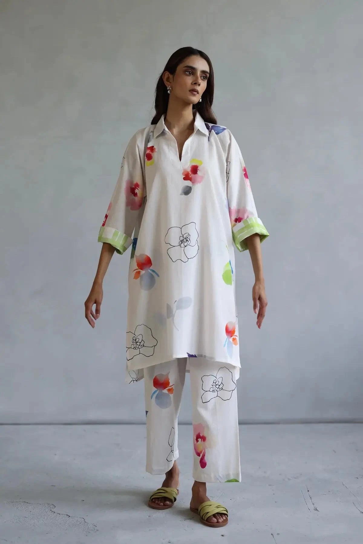 Ivory Camille Kaftan Set - Pallodstore