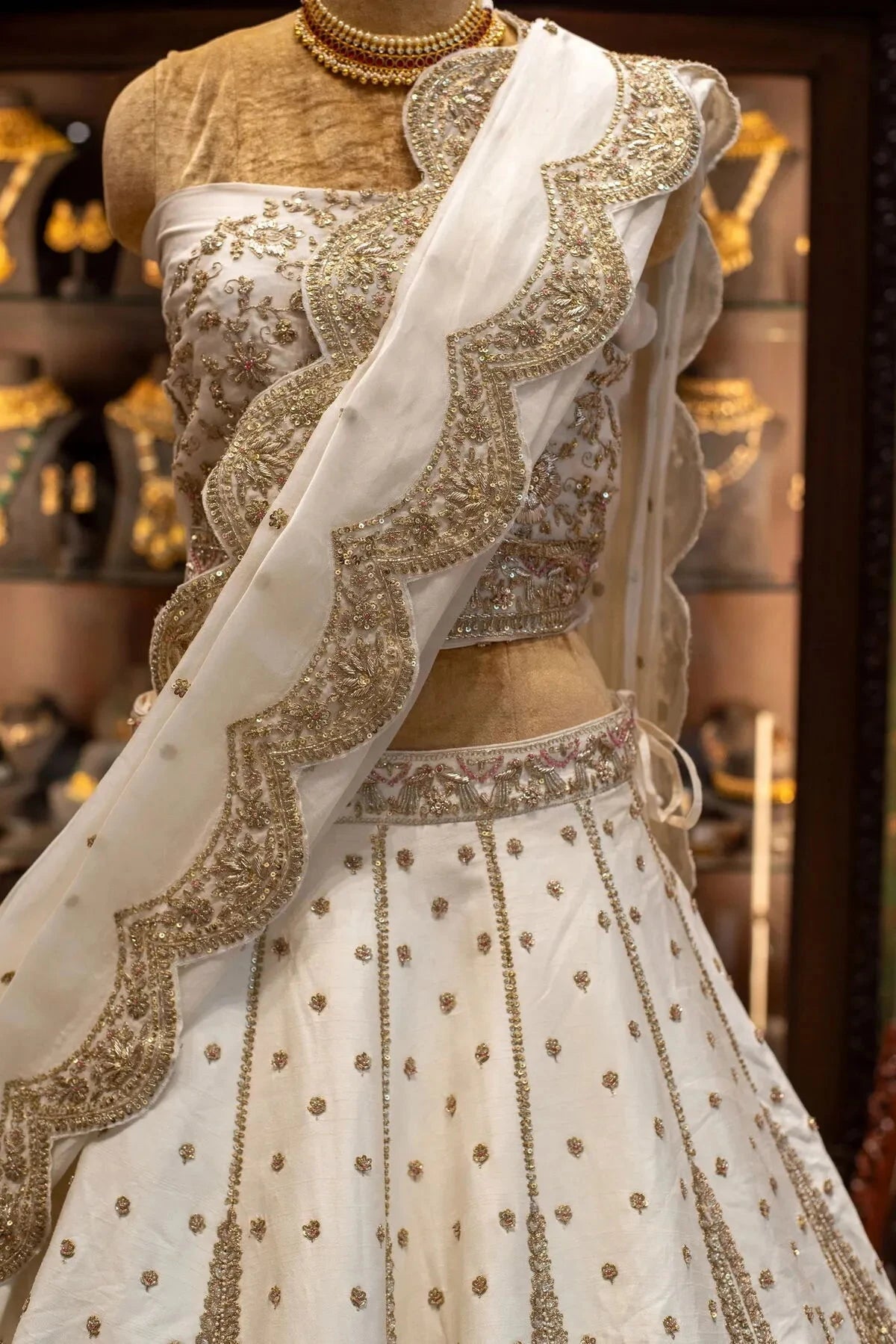 Ivory Designer Lehenga - Pallodstore