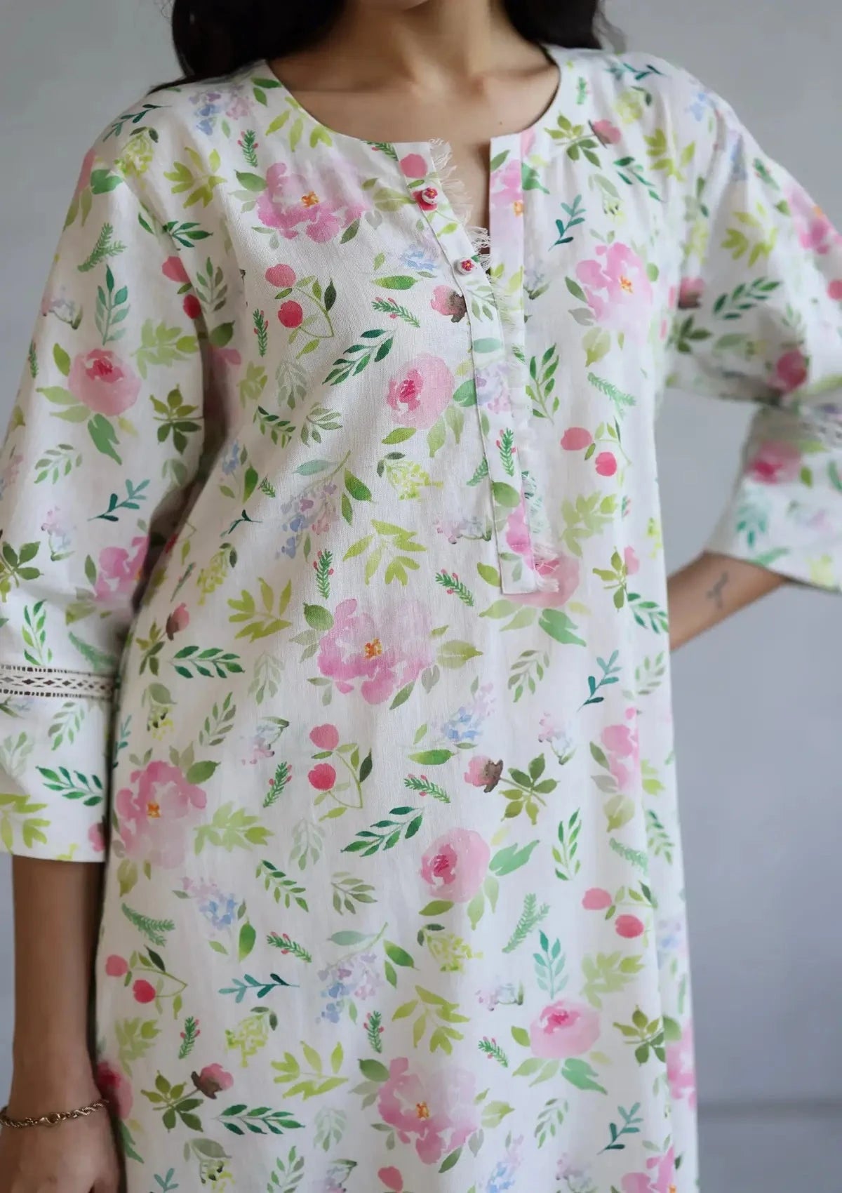 Ivory Hyacinth Kurta Set - Pallodstore