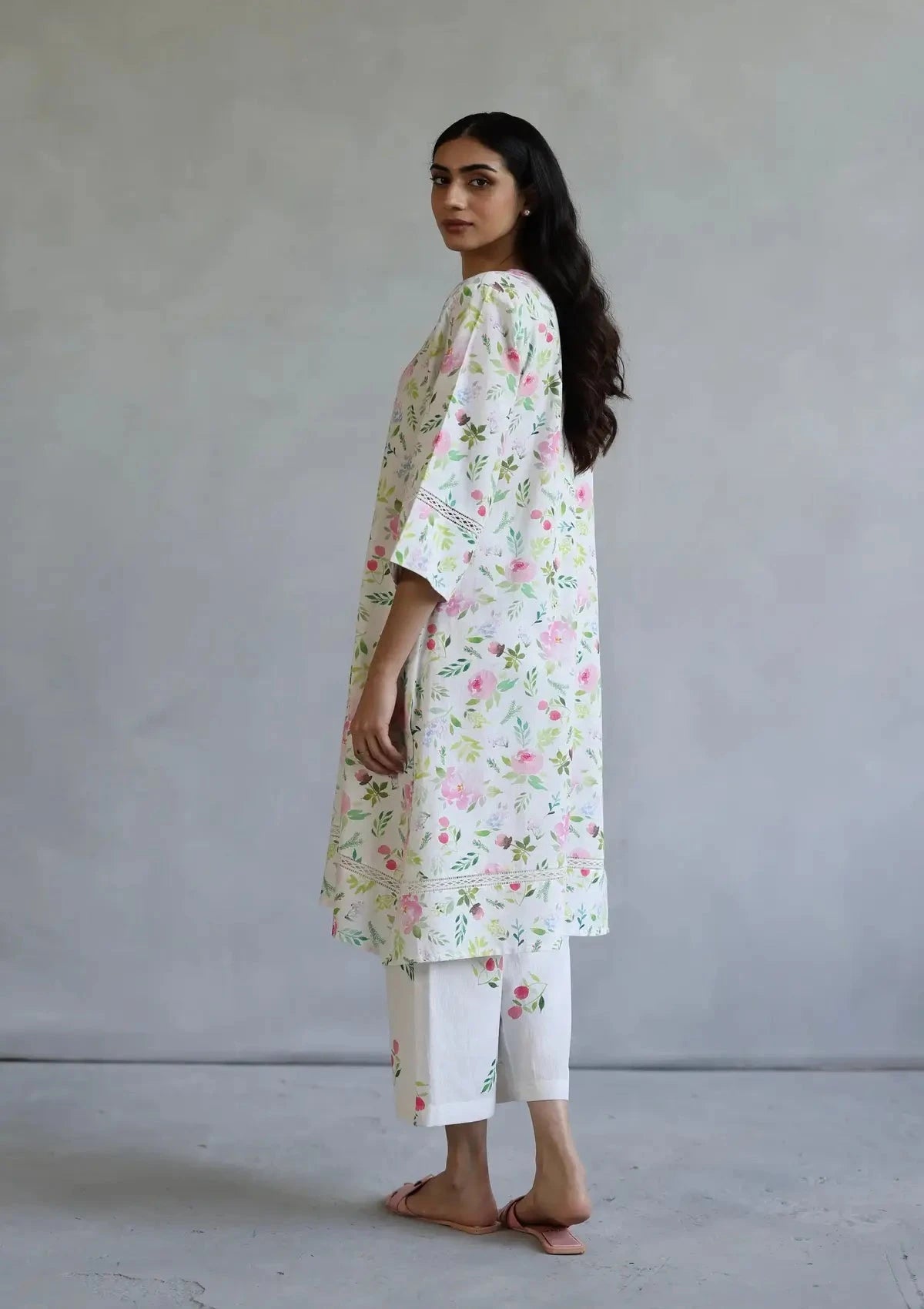 Ivory Hyacinth Kurta Set - Pallodstore
