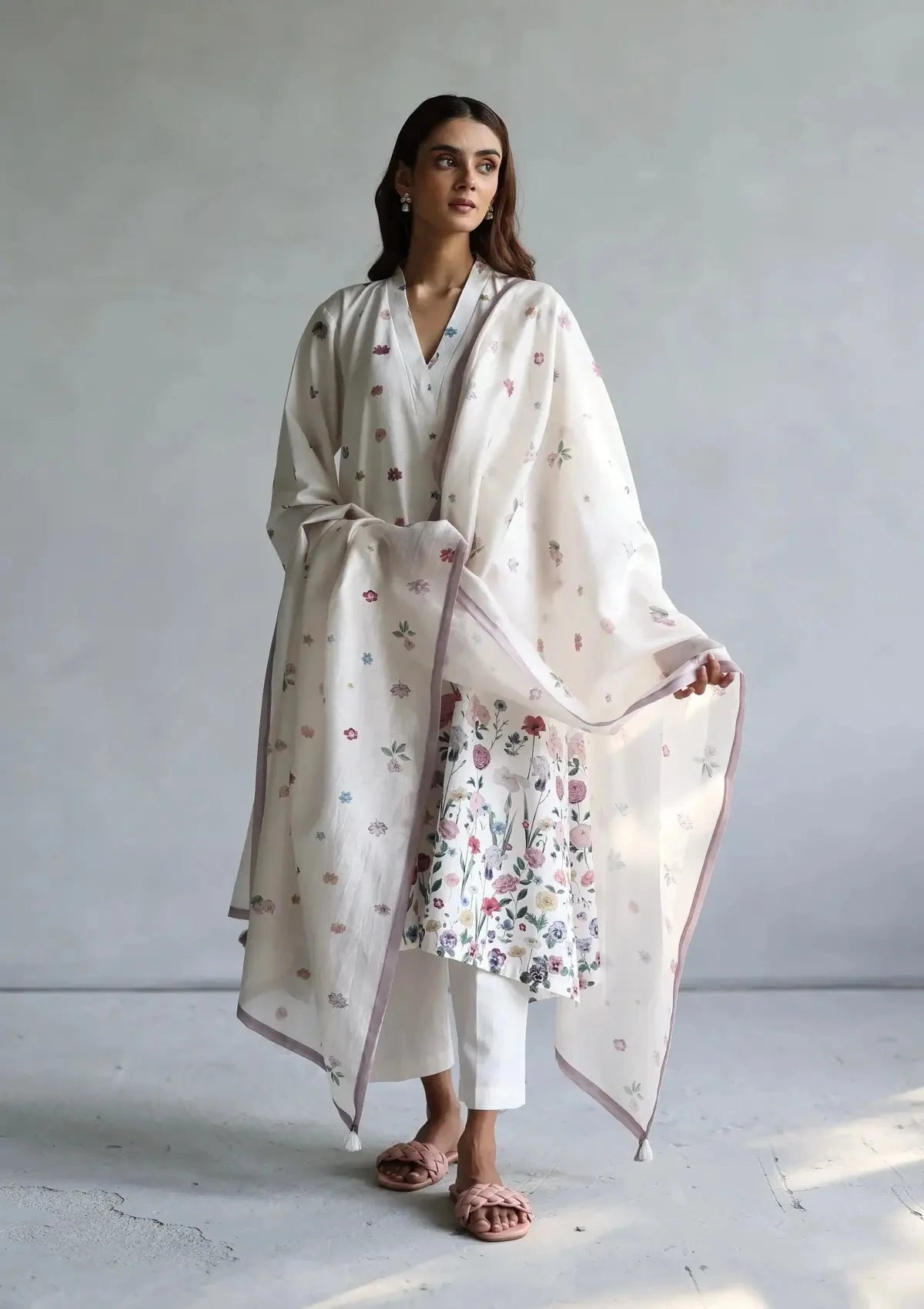 Ivory Rosaline Kurta Set - Pallodstore