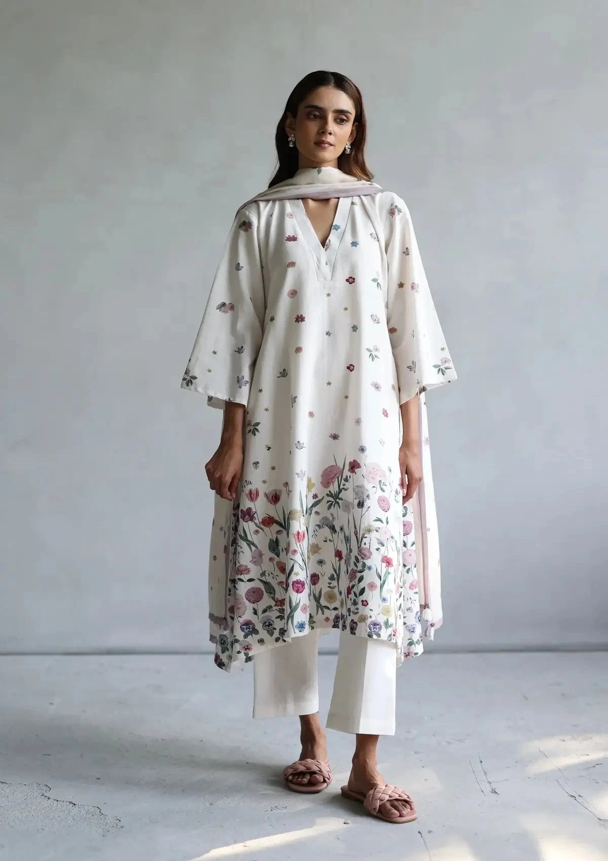 Ivory Rosaline Kurta Set - Pallodstore