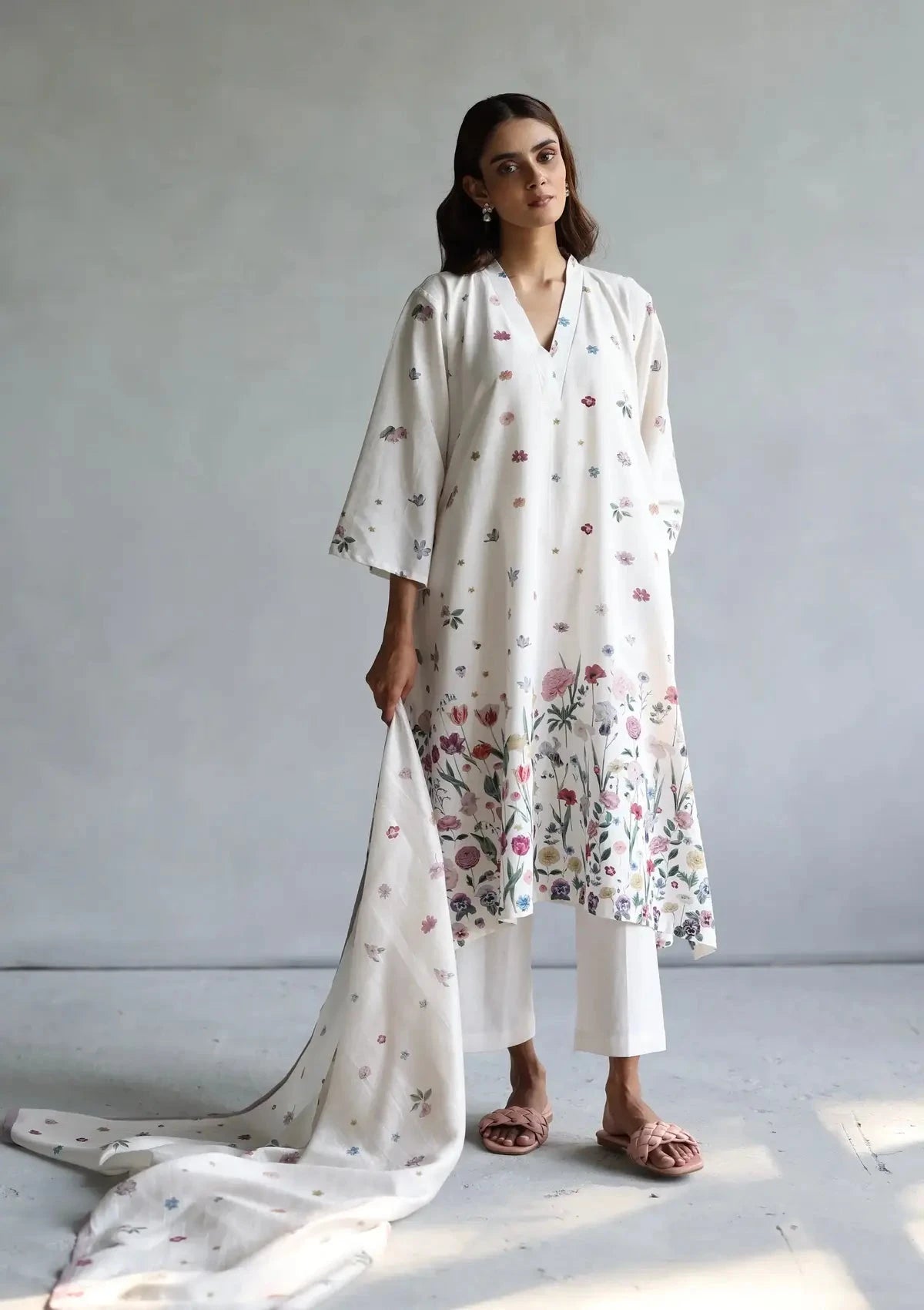 Ivory Rosaline Kurta Set - Pallodstore