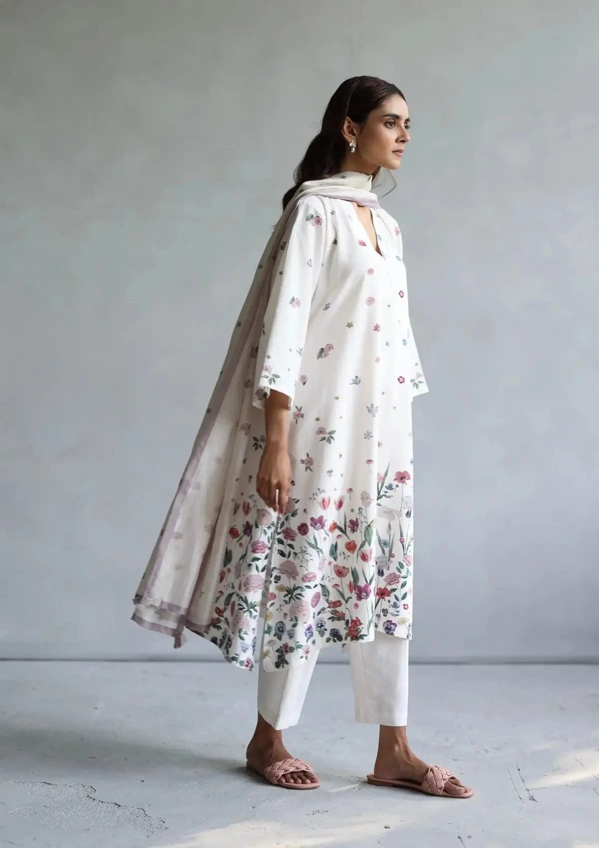 Ivory Rosaline Kurta Set - Pallodstore