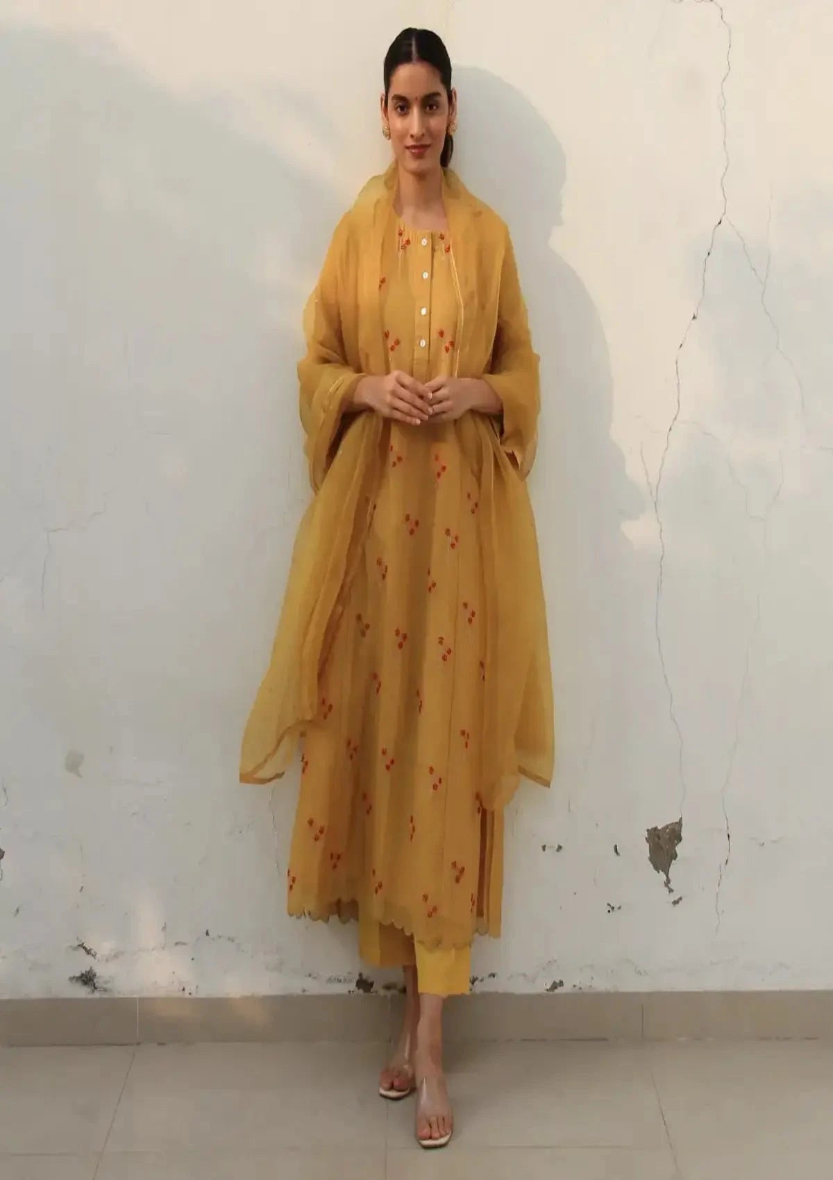 Juanita Canary Kurta Set - Pallodstore