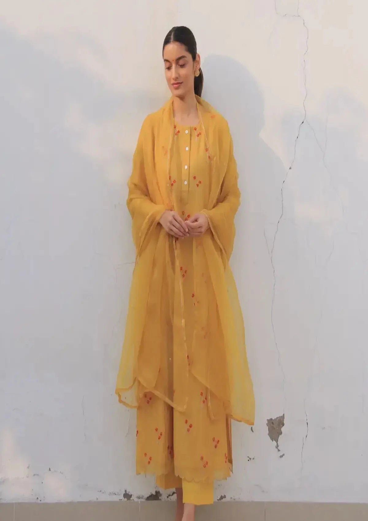 Juanita Canary Kurta Set - Pallodstore