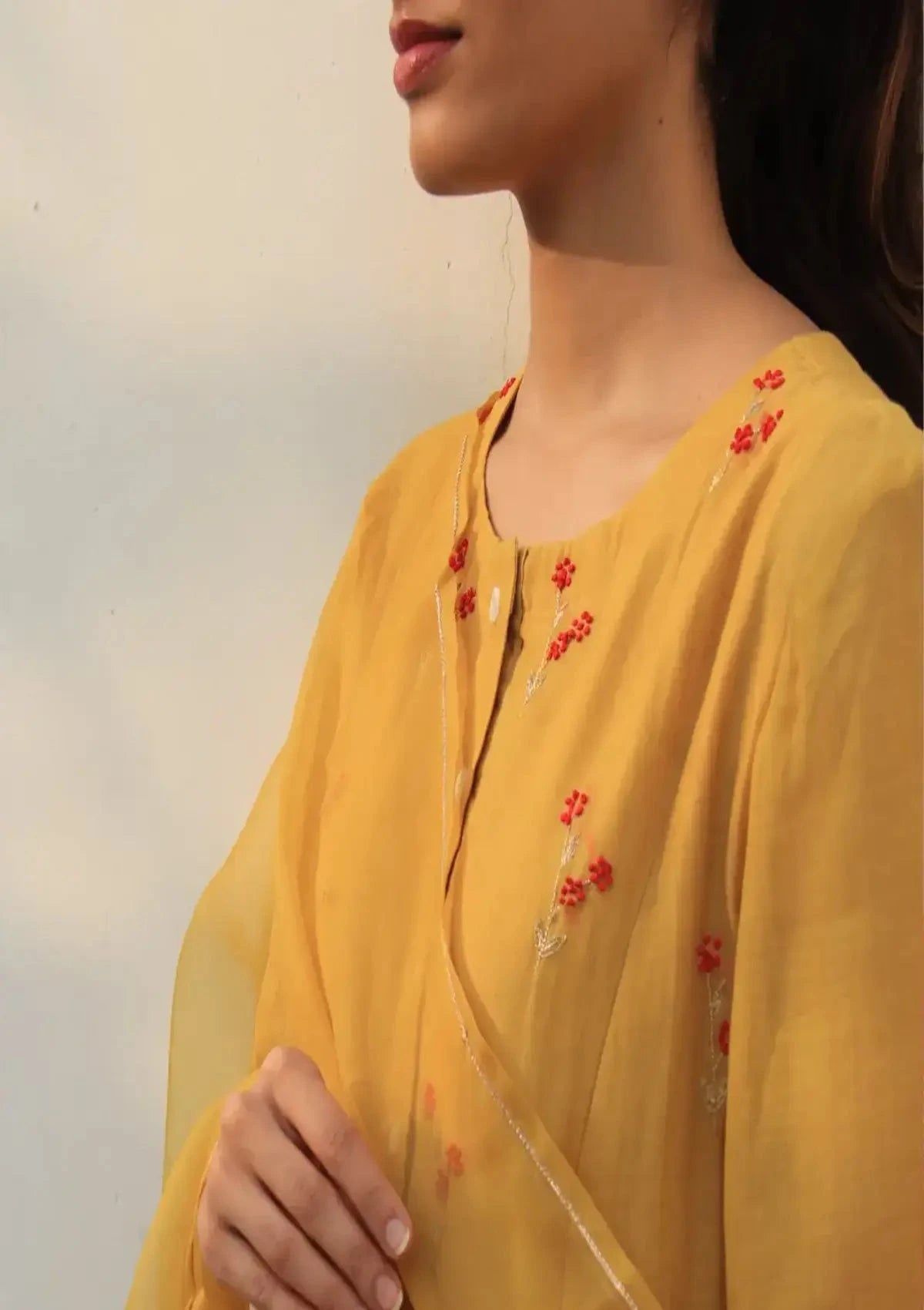 Juanita Canary Kurta Set - Pallodstore