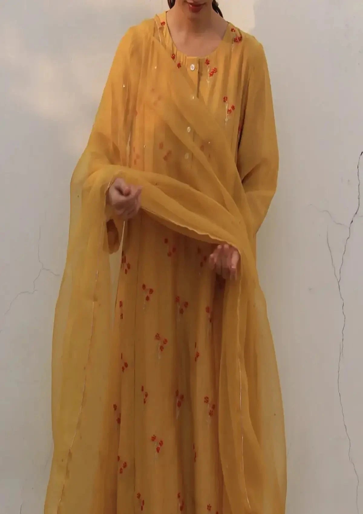 Juanita Canary Kurta Set - Pallodstore