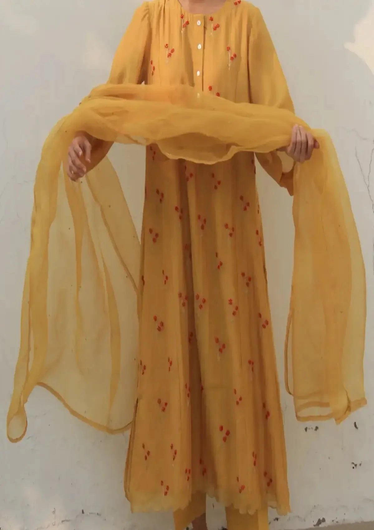 Juanita Canary Kurta Set - Pallodstore