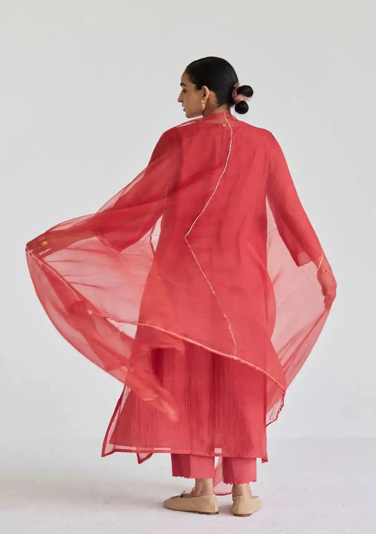 Juanita Claret Red Festive Kurta Set - Pallodstore