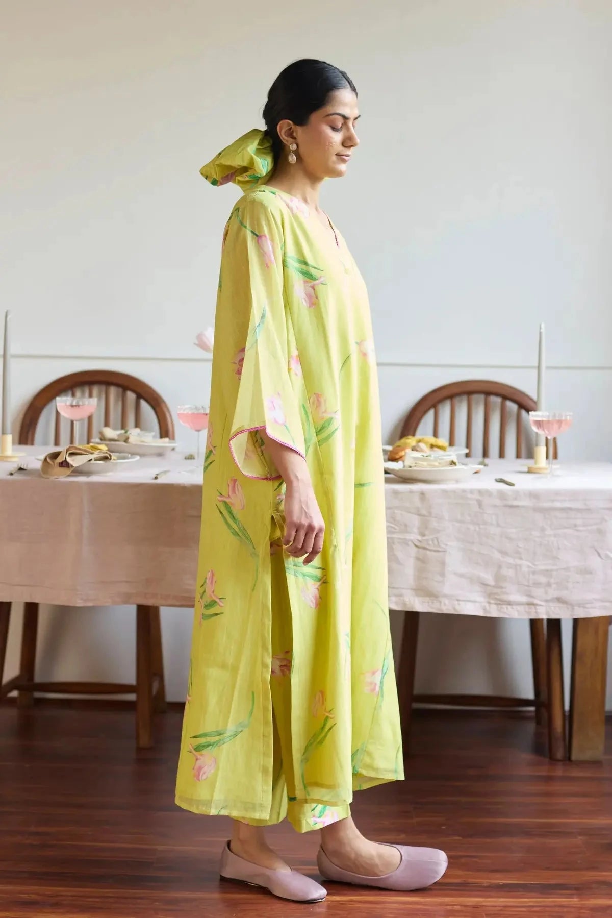 Juanita Lime Tulip Relaxed Fit Co-Ord Set - Pallodstore