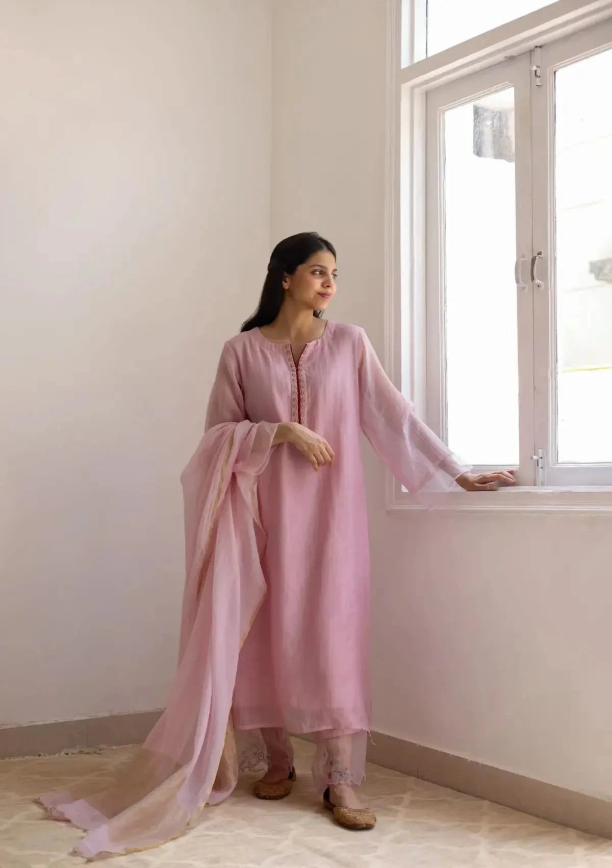 Juanita Rouge Blush Festive Kurta Set - Pallodstore