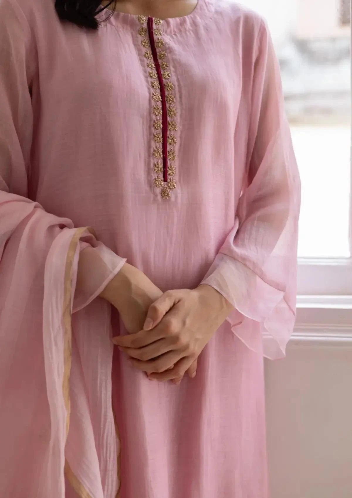 Juanita Rouge Blush Festive Kurta Set - Pallodstore