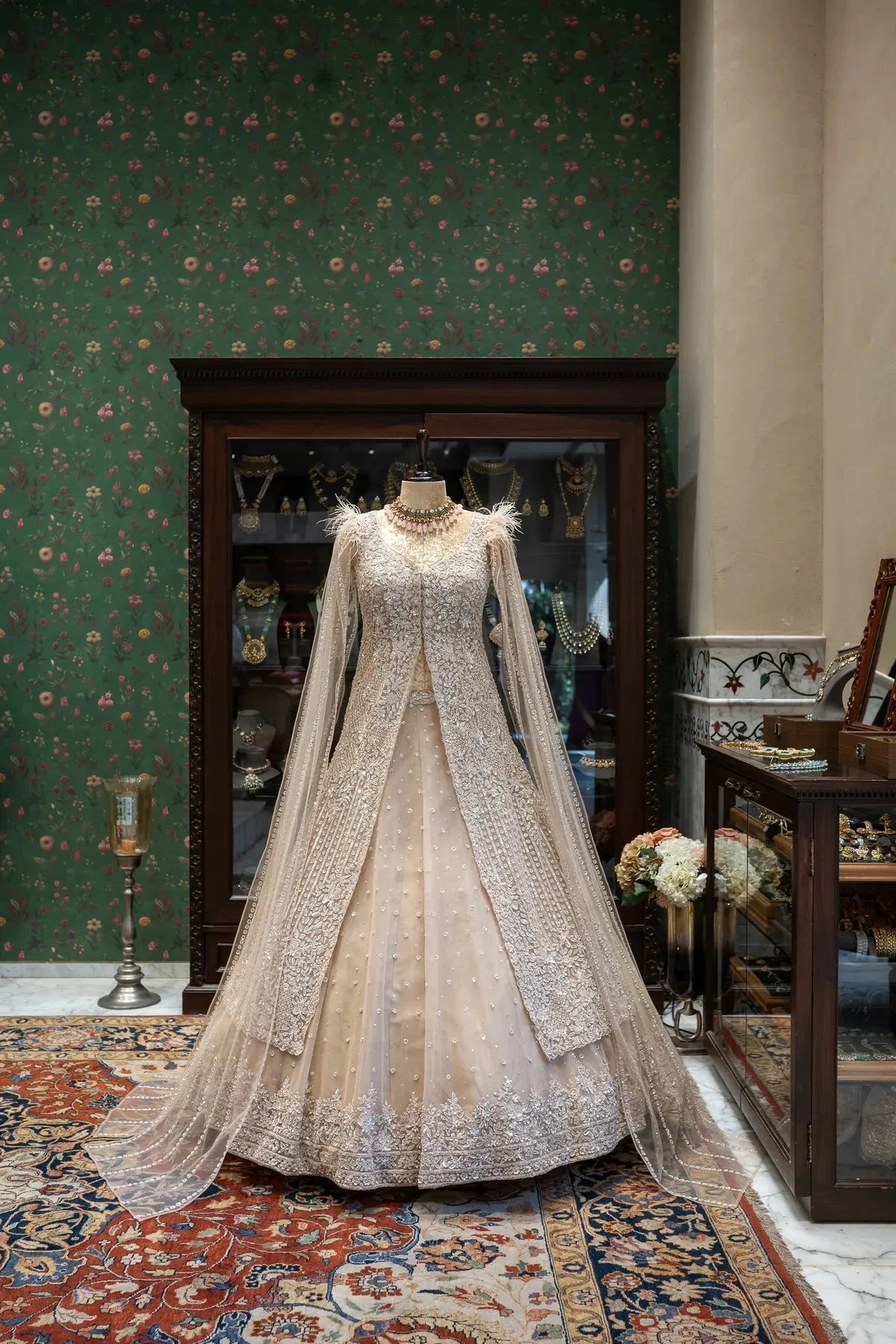 Lehenga Jacket With Falling Sleeves - Pallodstore