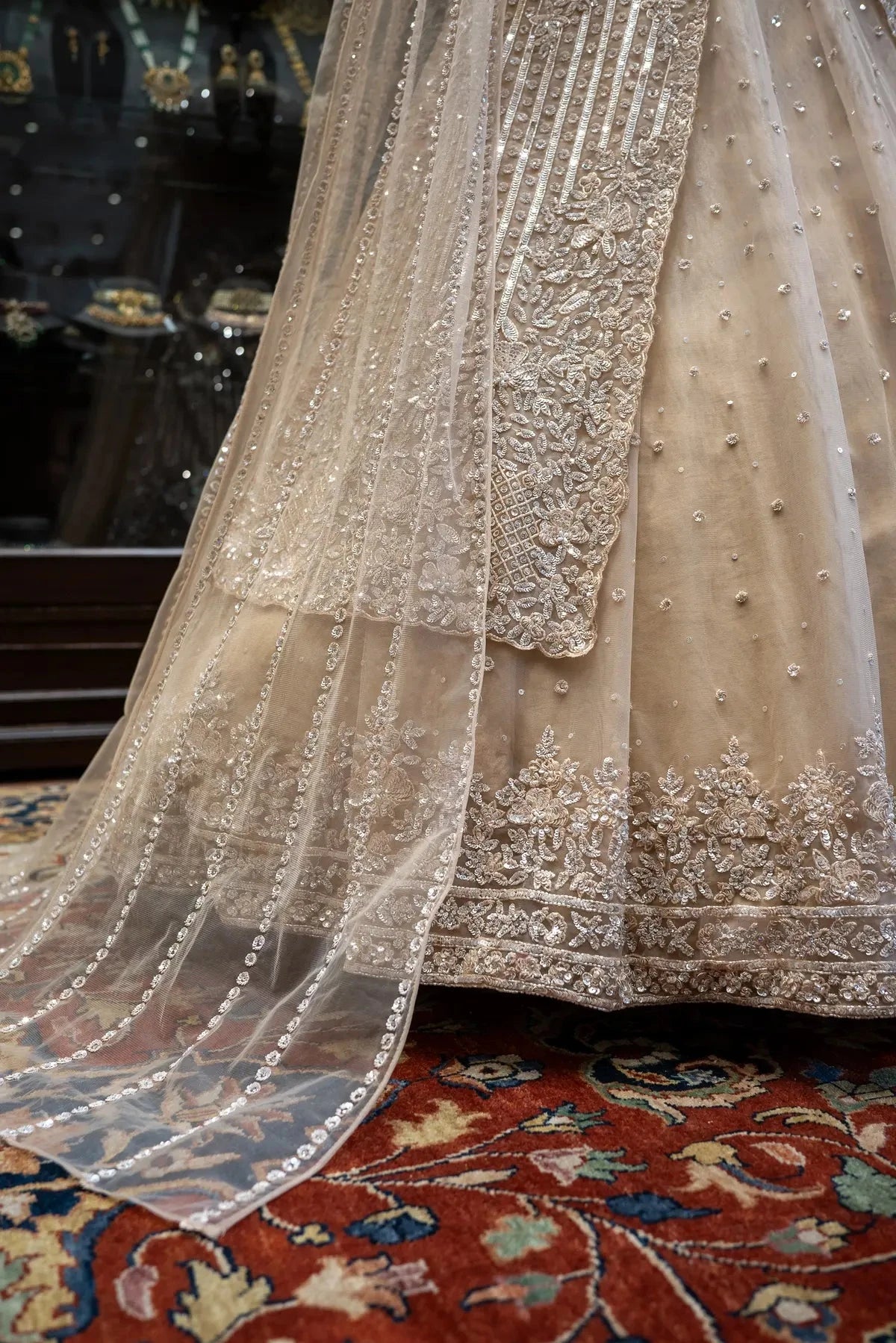 Lehenga Jacket With Falling Sleeves - Pallodstore