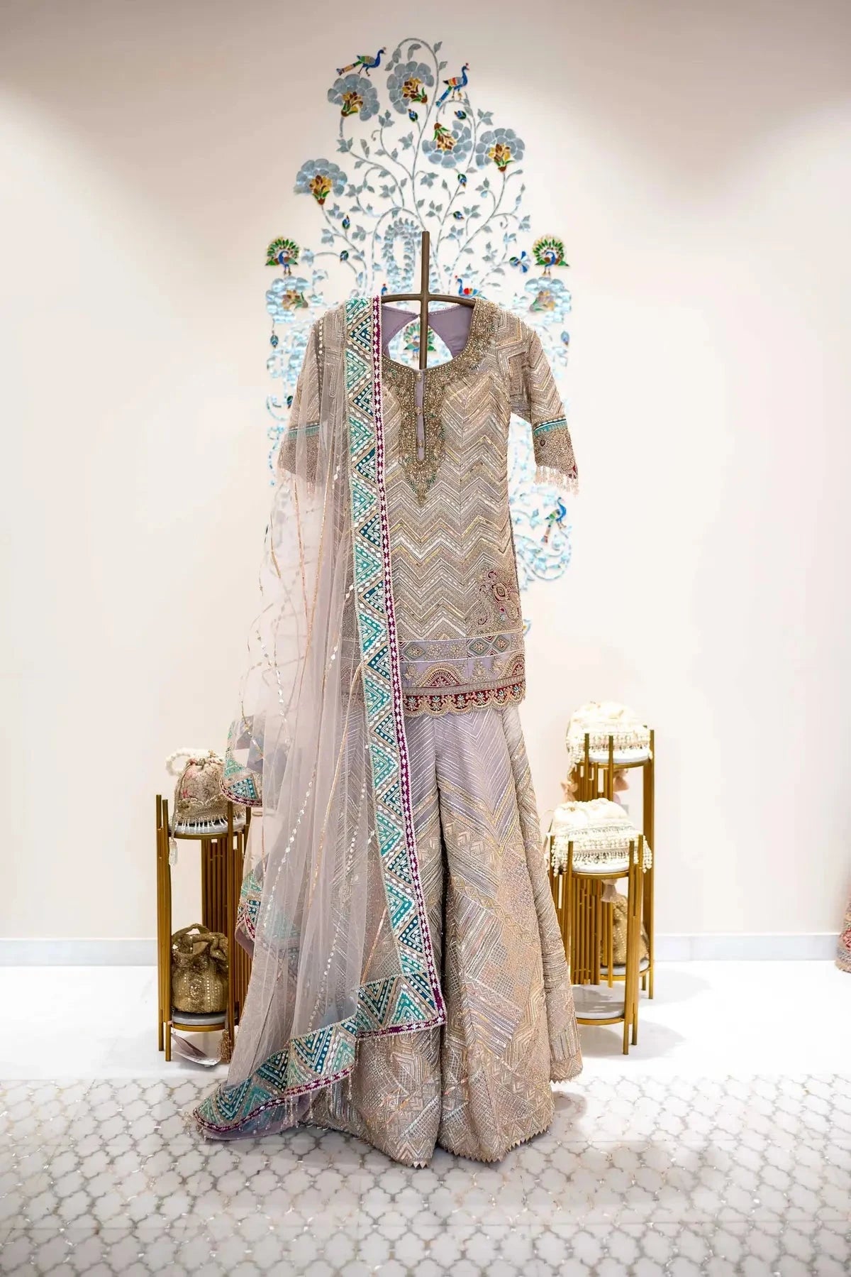 Lilac Flared Plazzo Suit - Pallodstore