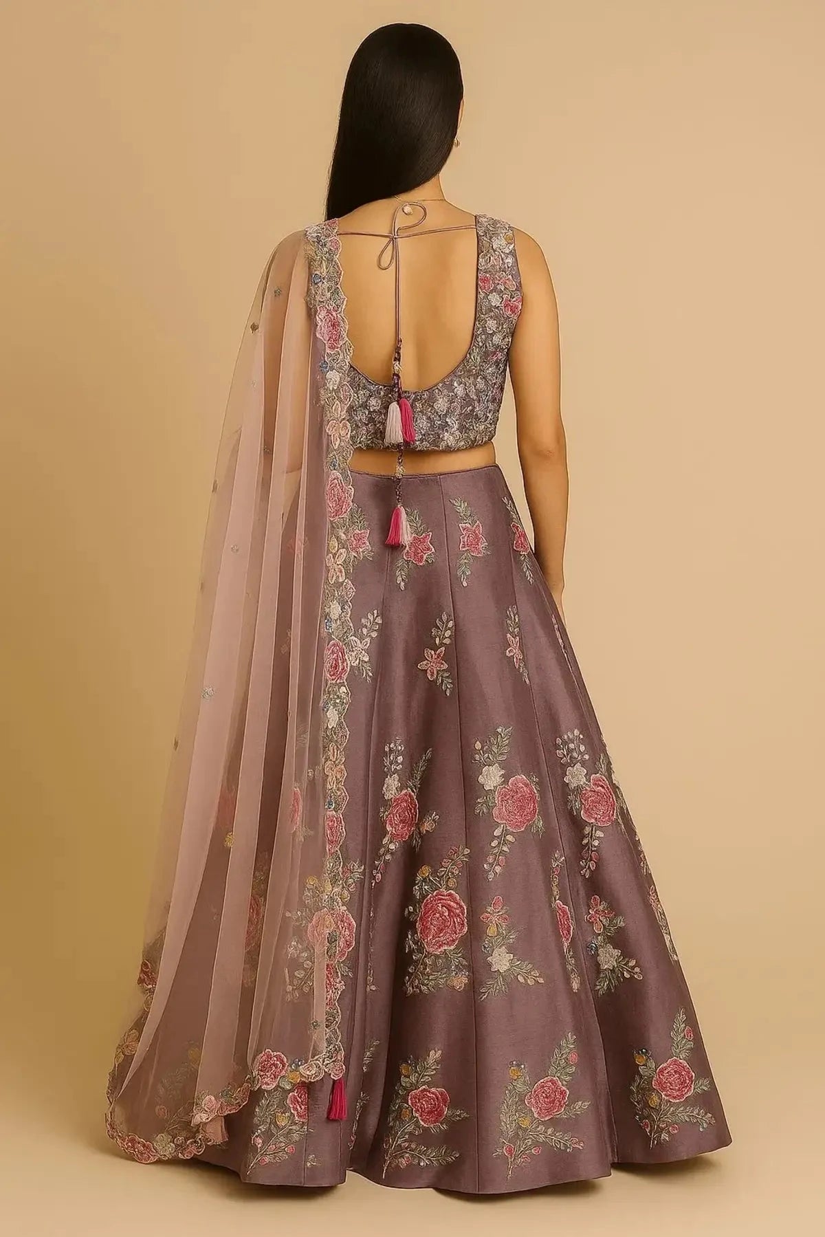 Lilac Silk Lehenga - Pallodstore