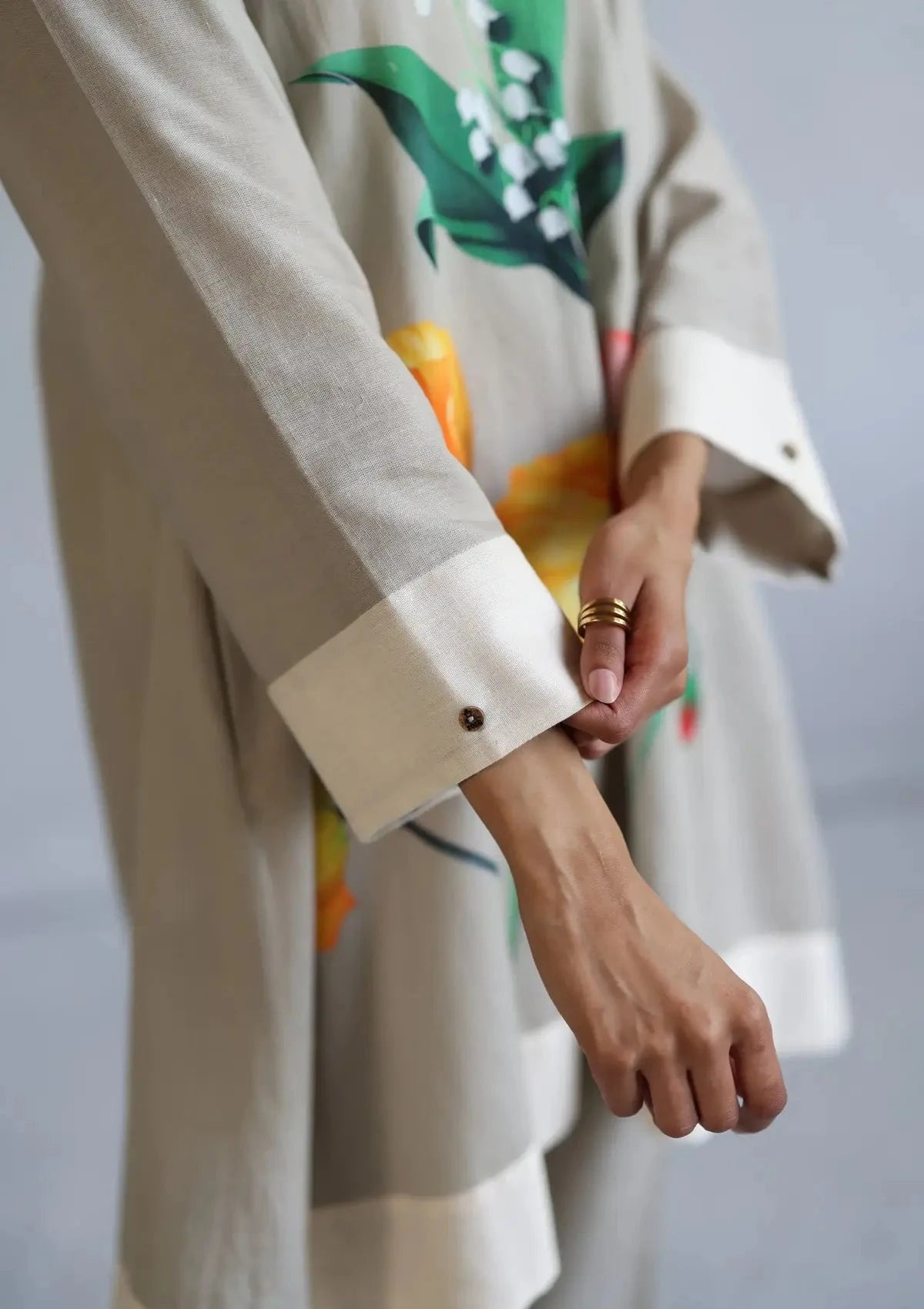 Lilian Beige Kaftan Set - Pallodstore