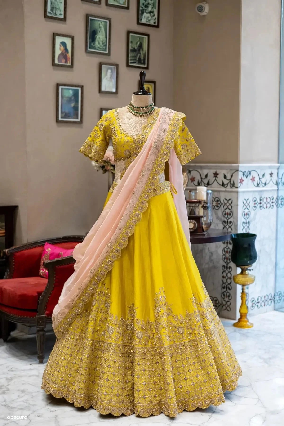 Lime Green Lehenga - Pallodstore