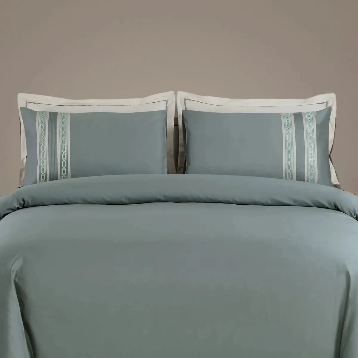 Luxe Premium Olive Green Color Embroidered Bedding Set - Pallodstore