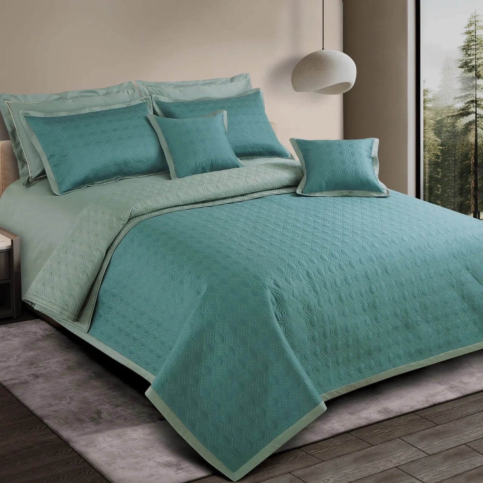 Teal & Olive Green