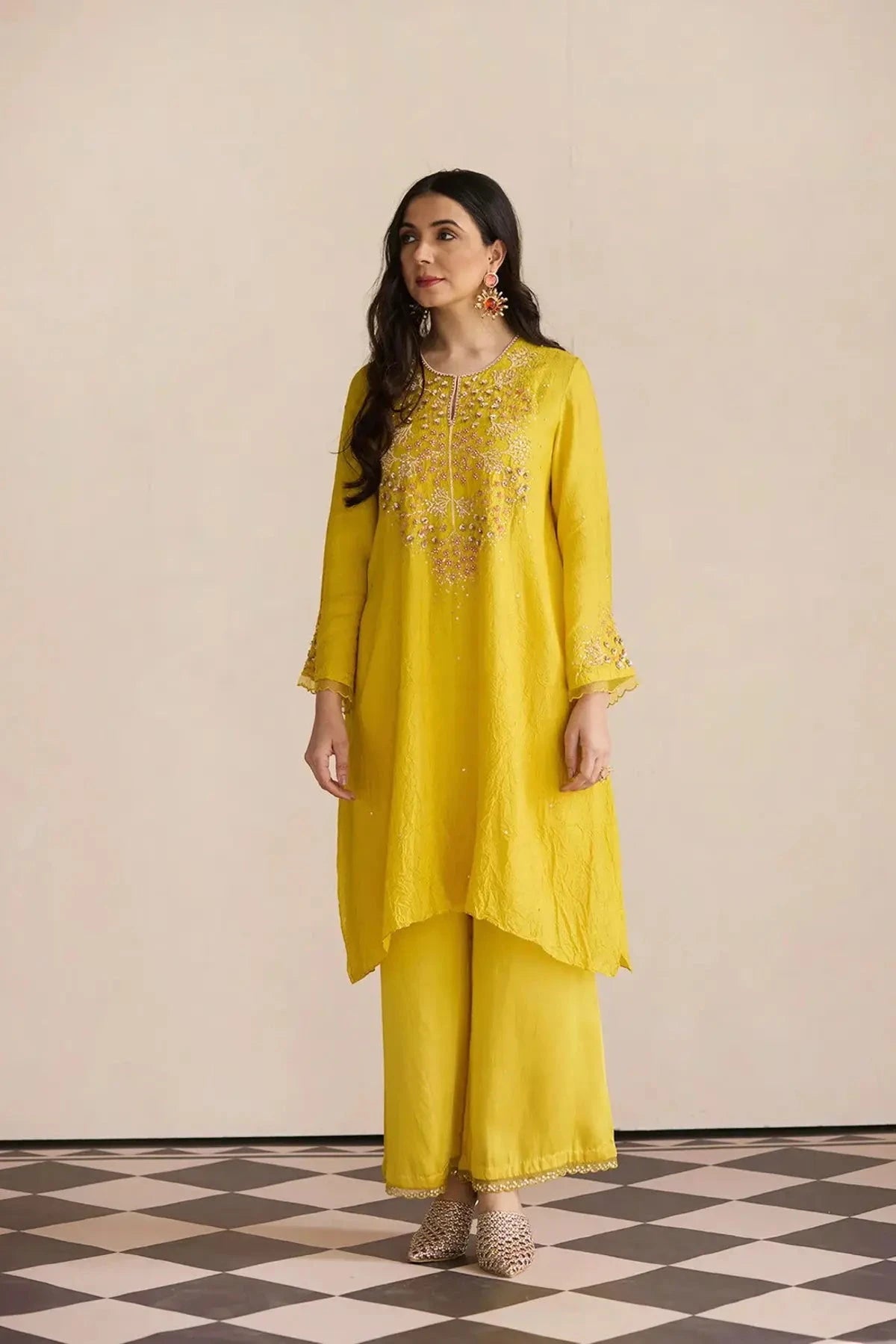 Mango Embroidered Kurta Set - Pallodstore
