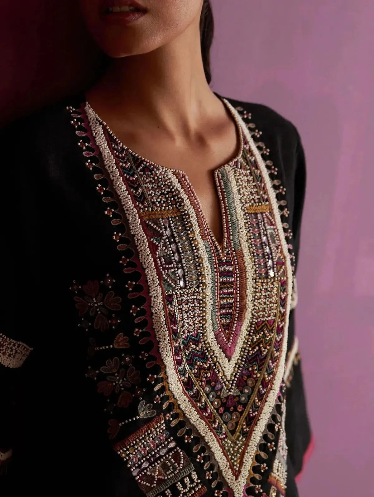 Mato Hand-Embroidered Kurta Set - Pallodstore