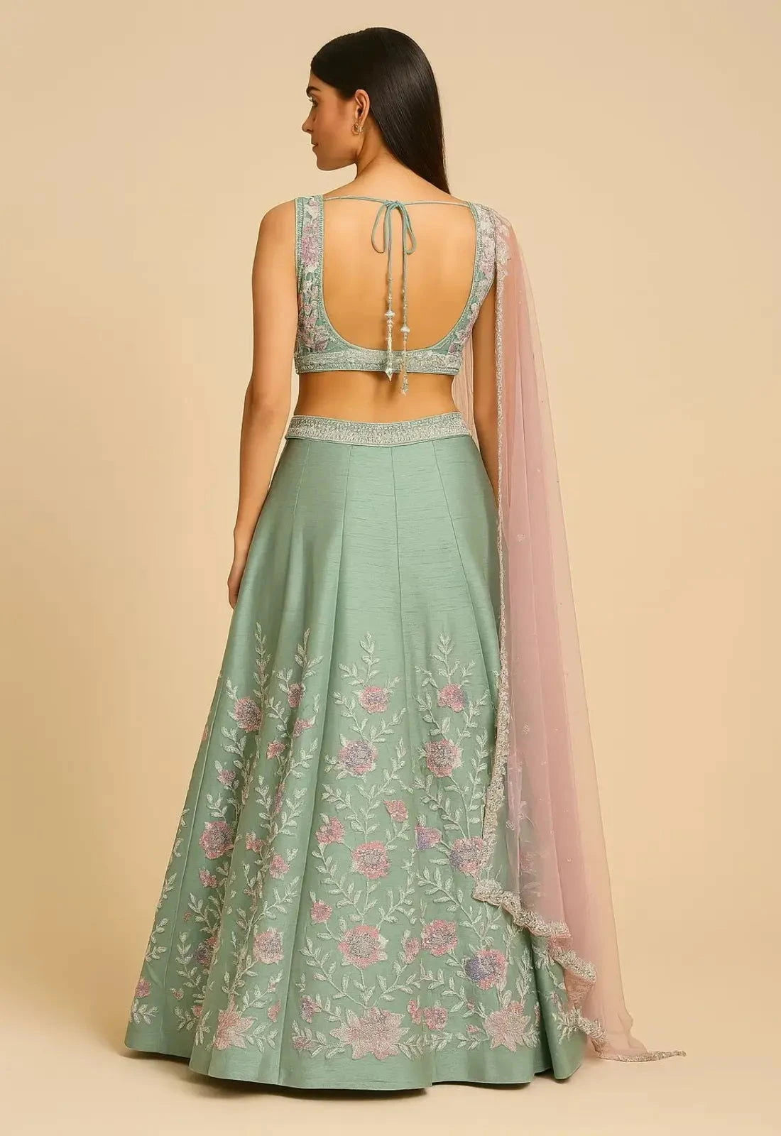 Mint Green Lehenga - Pallodstore
