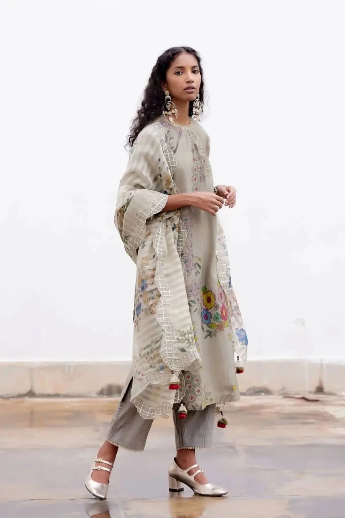 Mosaiq Kalamkari Kurta Set - Pallodstore