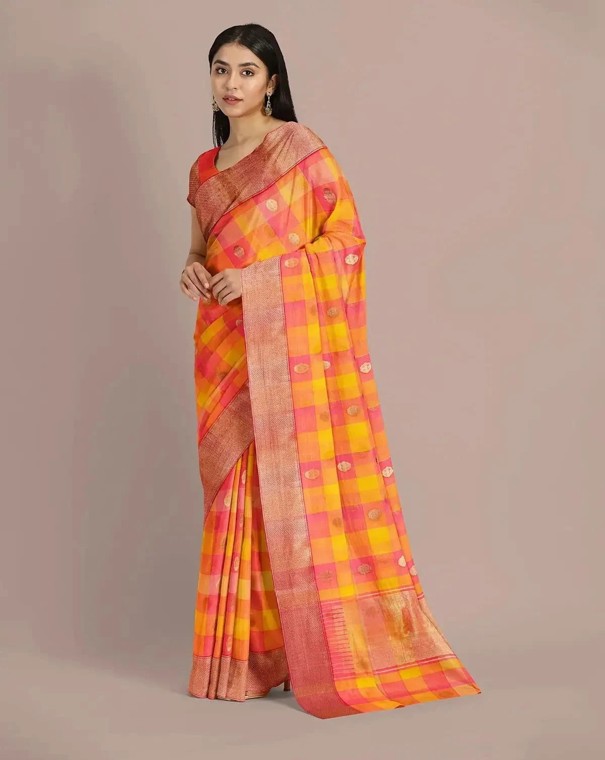 Multicolor Chanderi Saree - Pallodstore