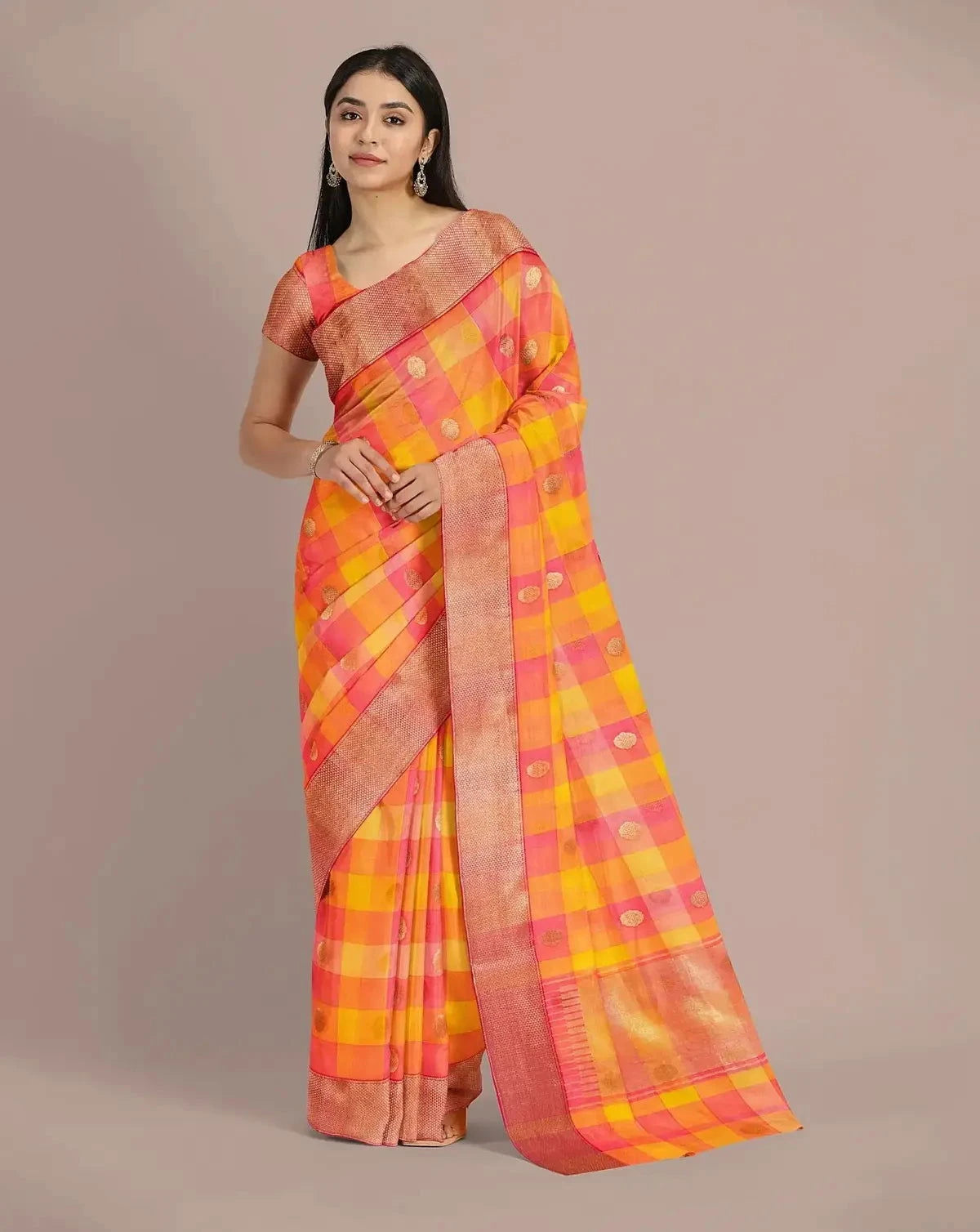 Multicolor Chanderi Saree - Pallodstore