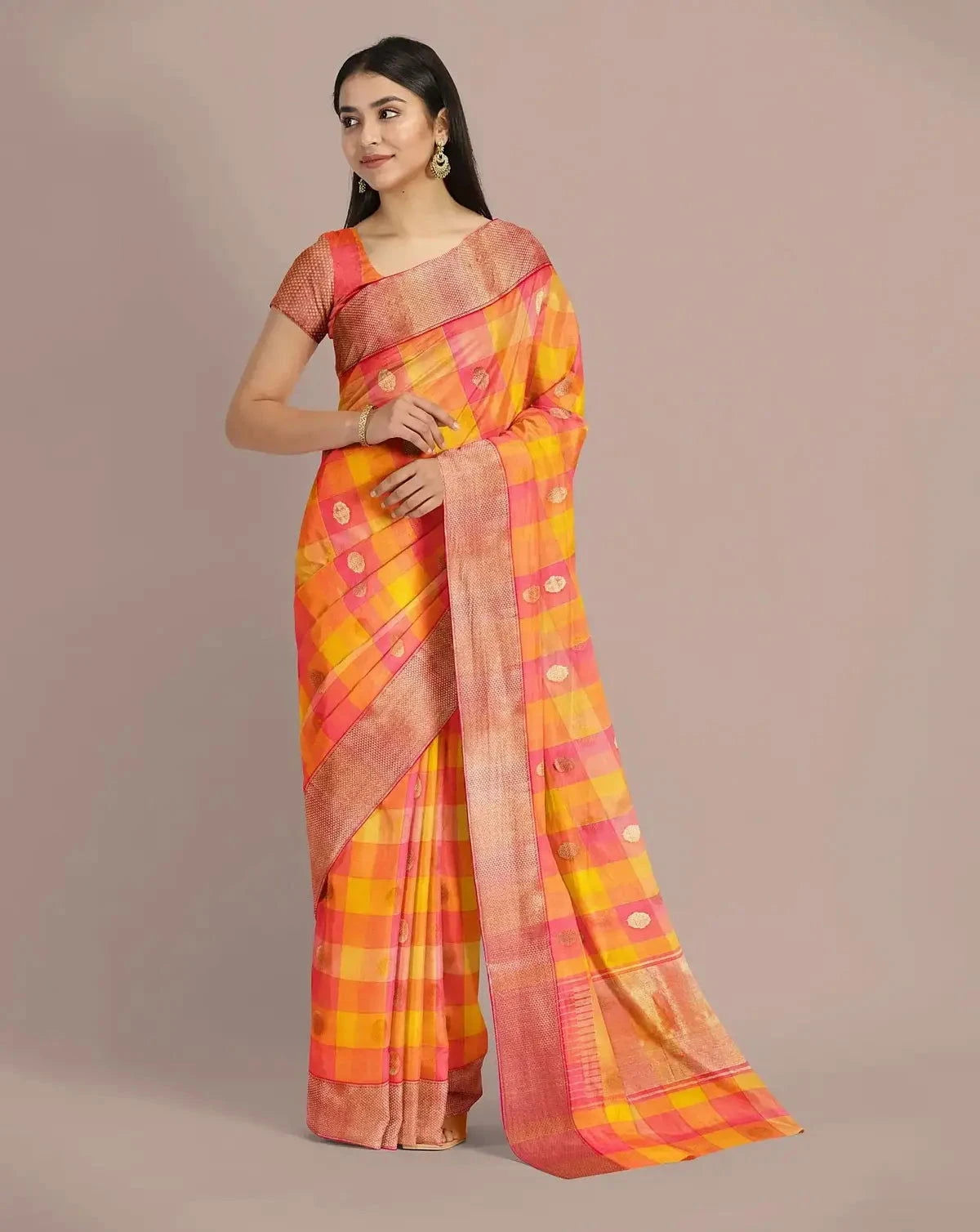 Multicolor Chanderi Saree - Pallodstore