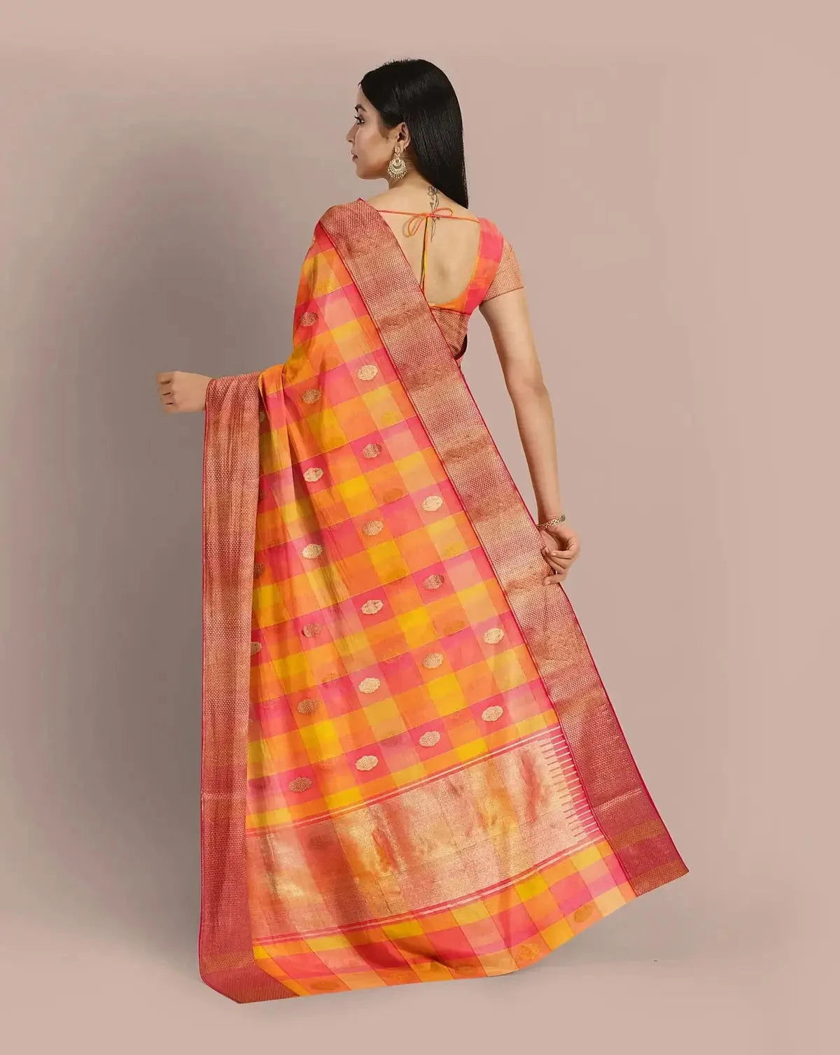 Multicolor Chanderi Saree - Pallodstore