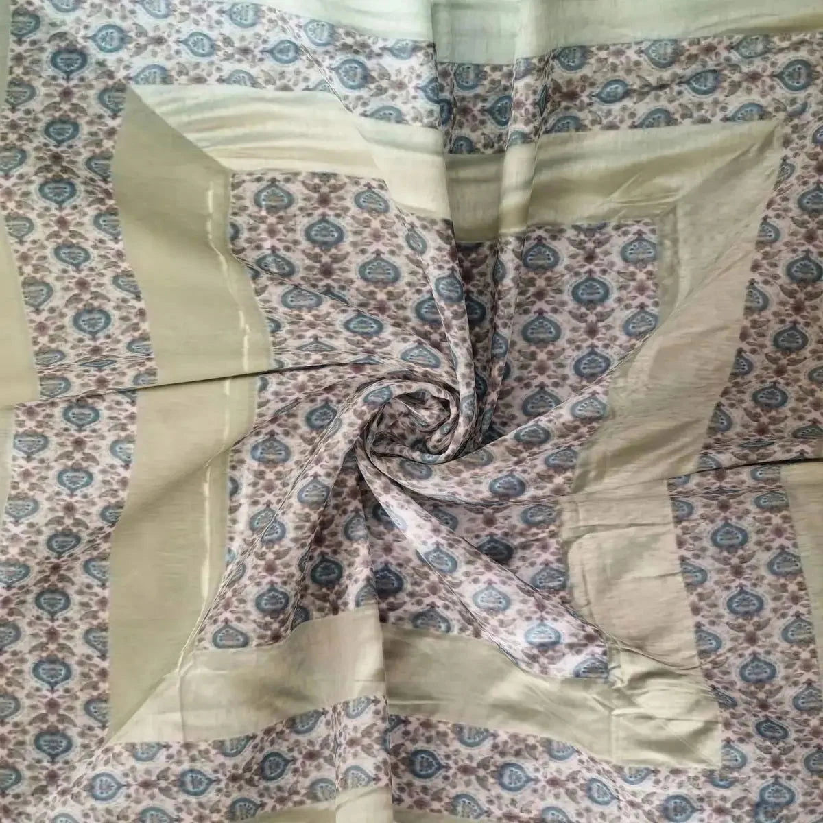 Multicolor Handblock Printed Double Bedsheet - Pallodstore