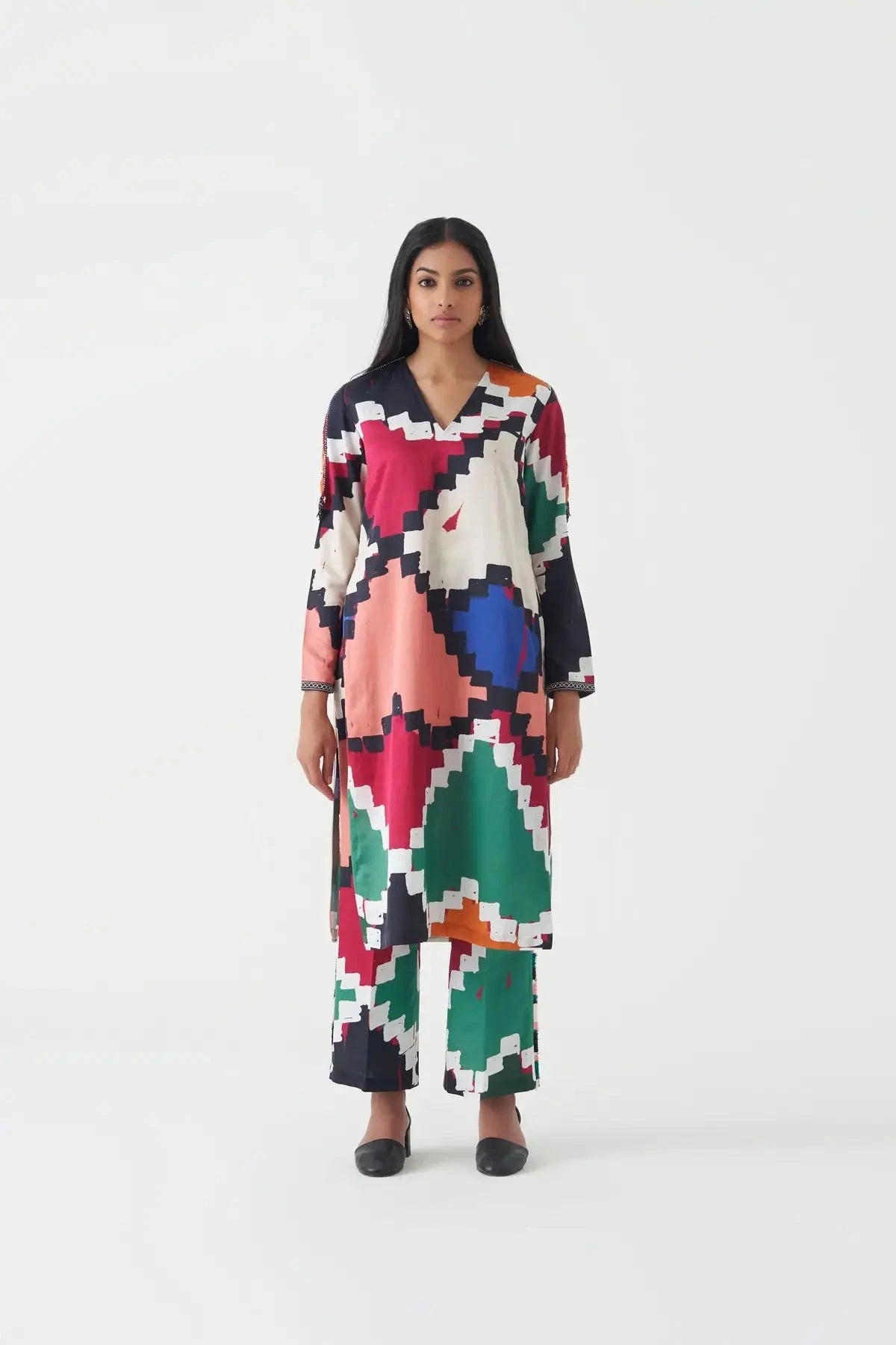 Multicolor Toluca Kurta Pant Set - Pallodstore