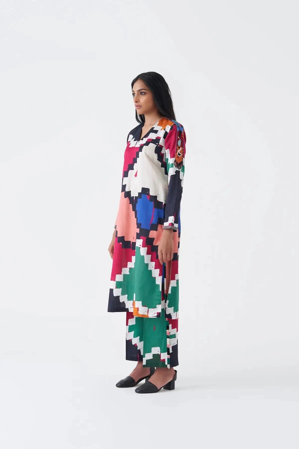 Multicolor Toluca Kurta Pant Set - Pallodstore