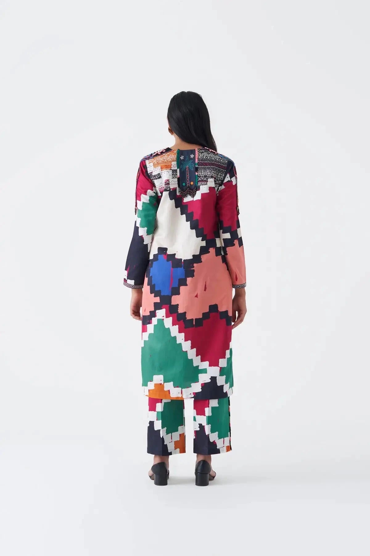 Multicolor Toluca Kurta Pant Set - Pallodstore