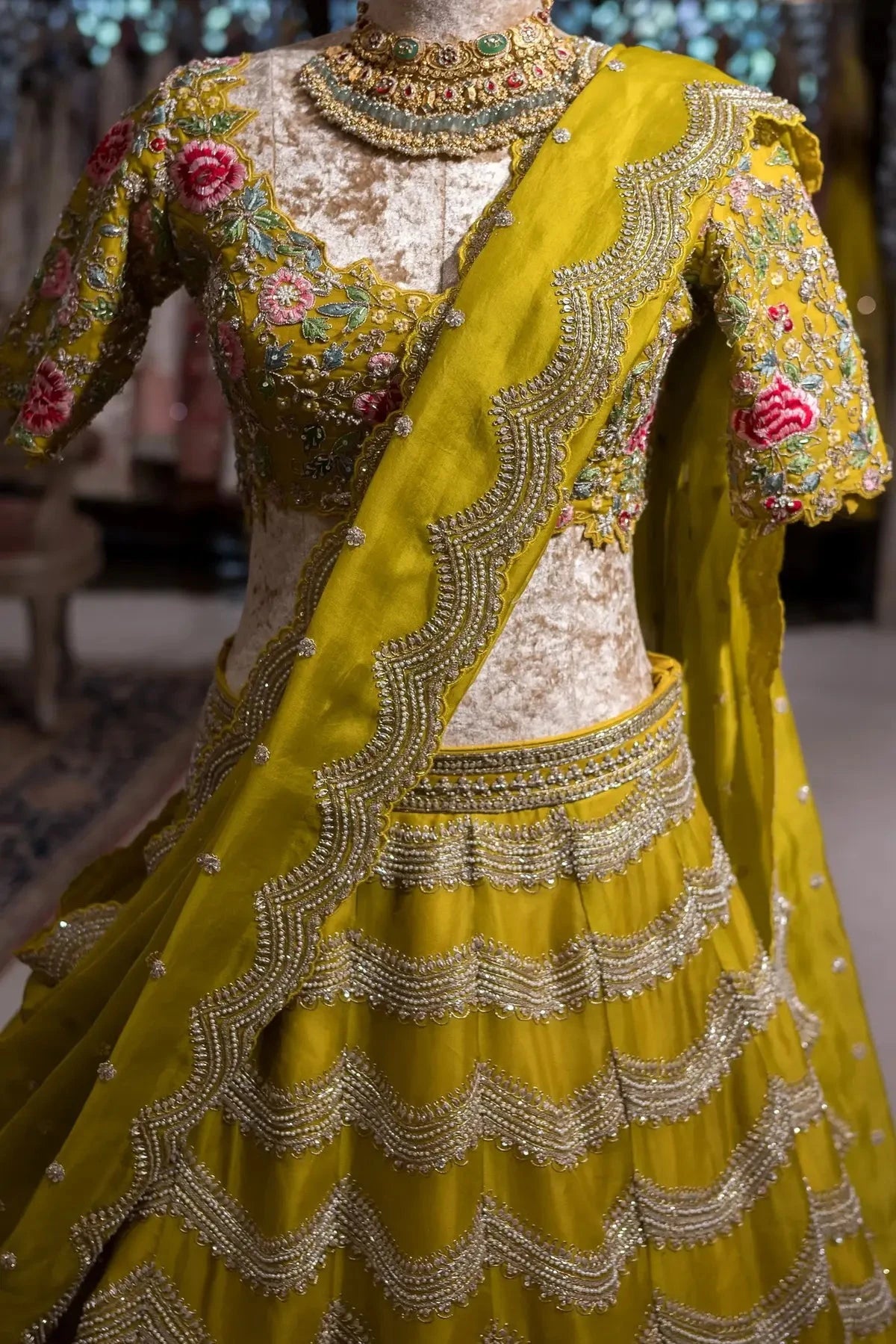 Mustard Yellow Lehenga - Pallodstore