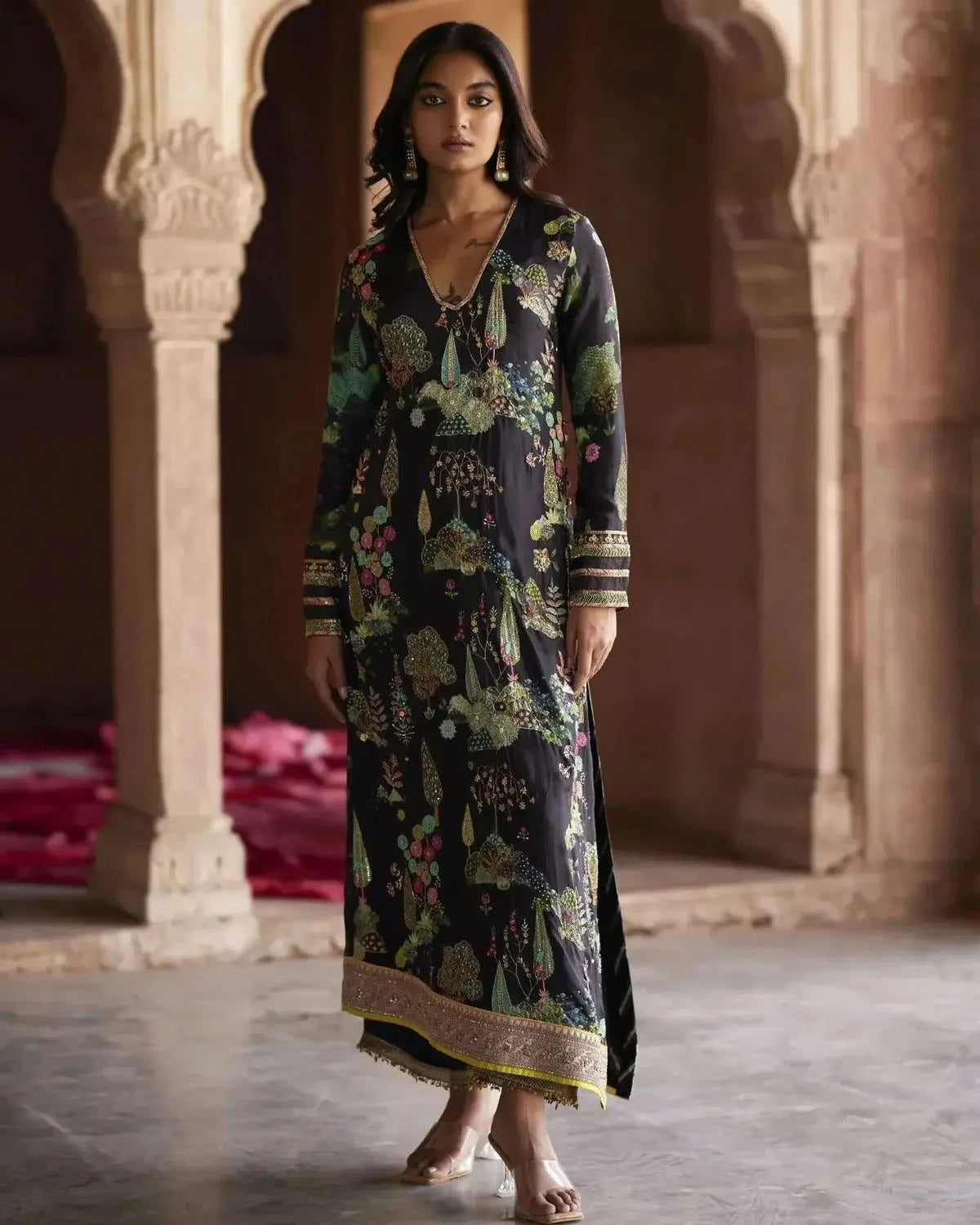 Nadira Black Kurta Set - Pallodstore
