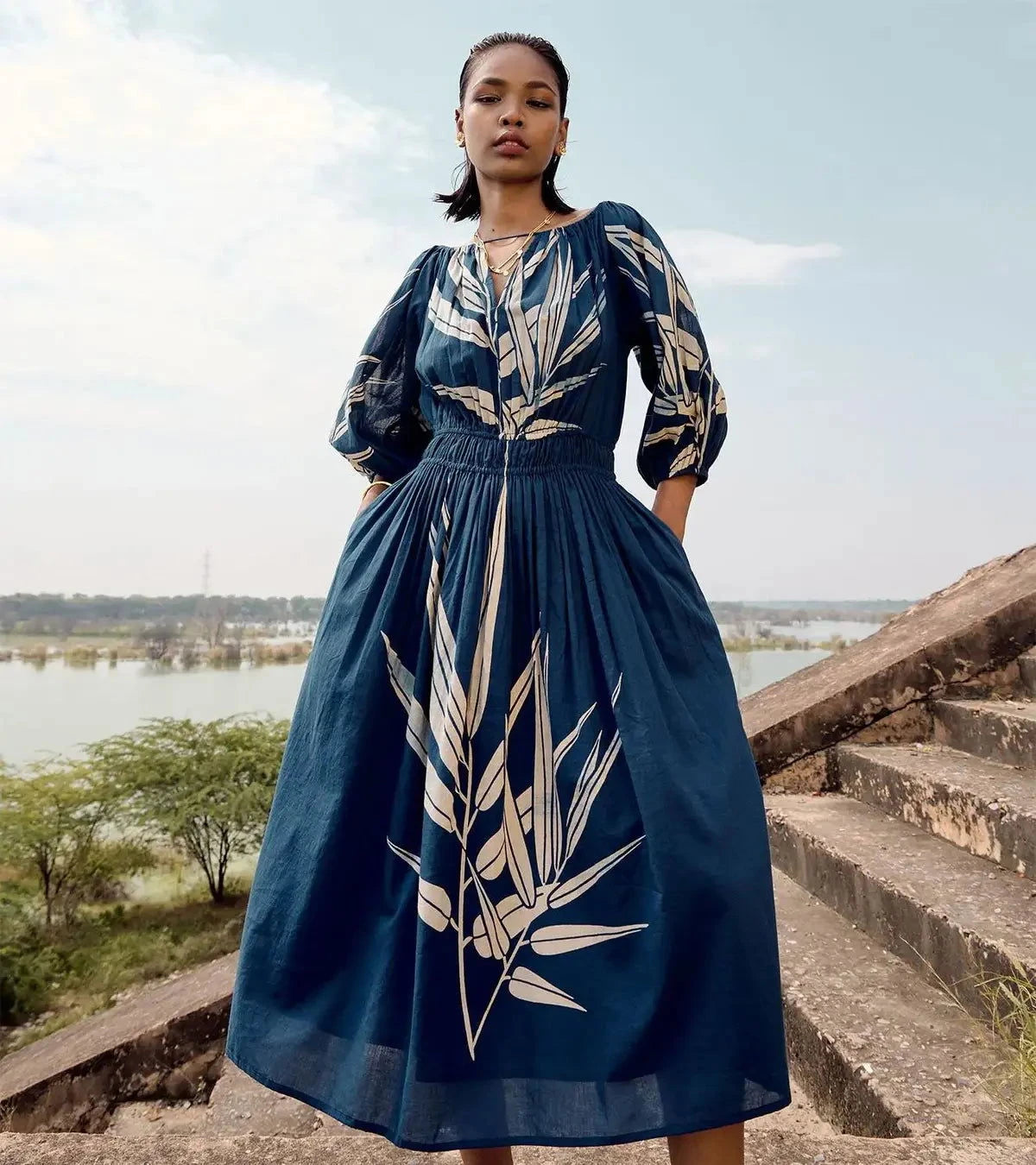 Navy Blue Nightingale dress - Pallodstore