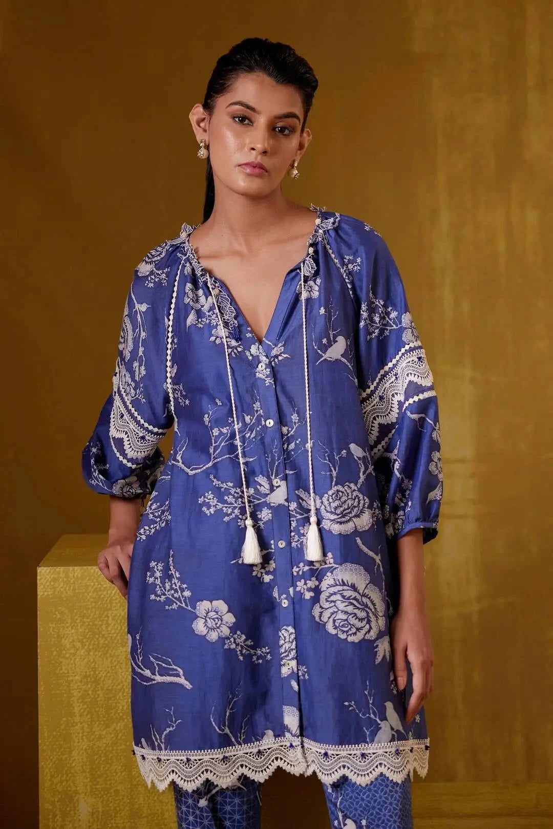 Nysa - Blue Print Co-Ord Set - Pallodstore