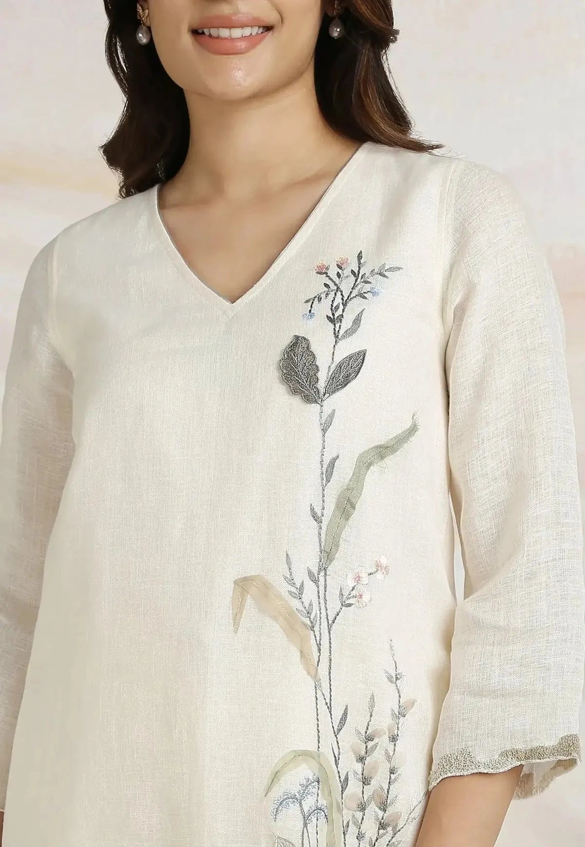 Off-White Prairie Fly Free Tunic Set - Pallodstore