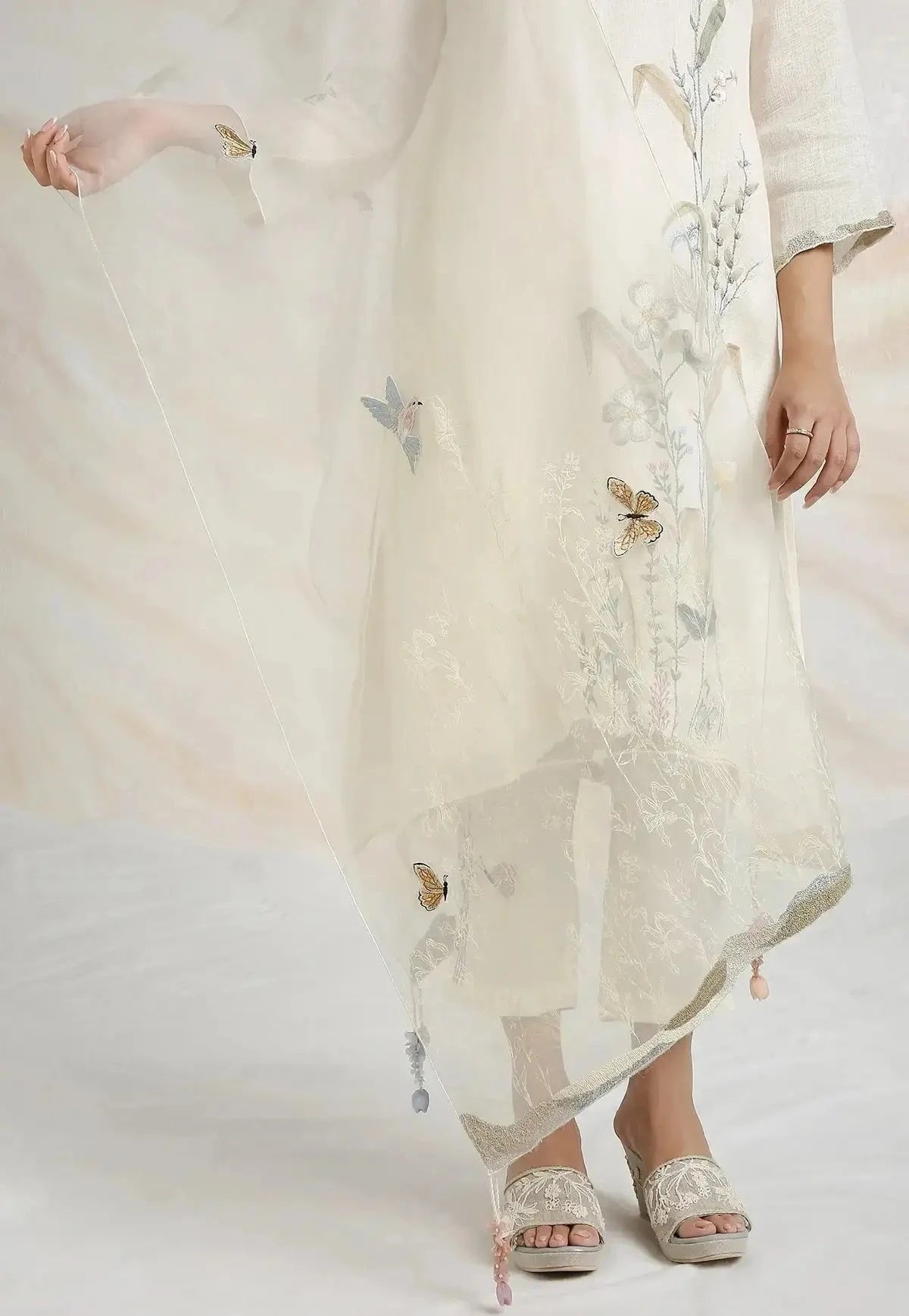 Off-White Prairie Fly Free Tunic Set - Pallodstore