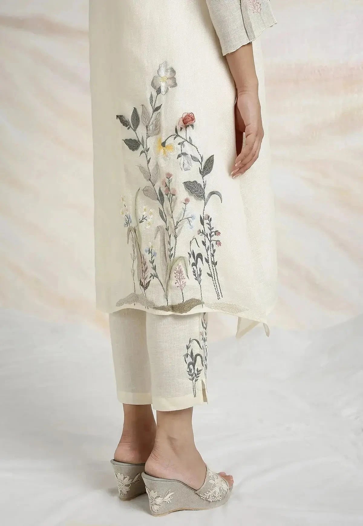 Off-White Prairie Fly Free Tunic Set - Pallodstore