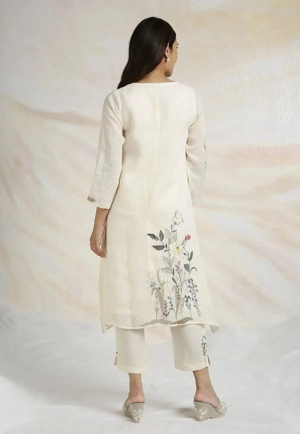 Off-White Prairie Fly Free Tunic Set - Pallodstore